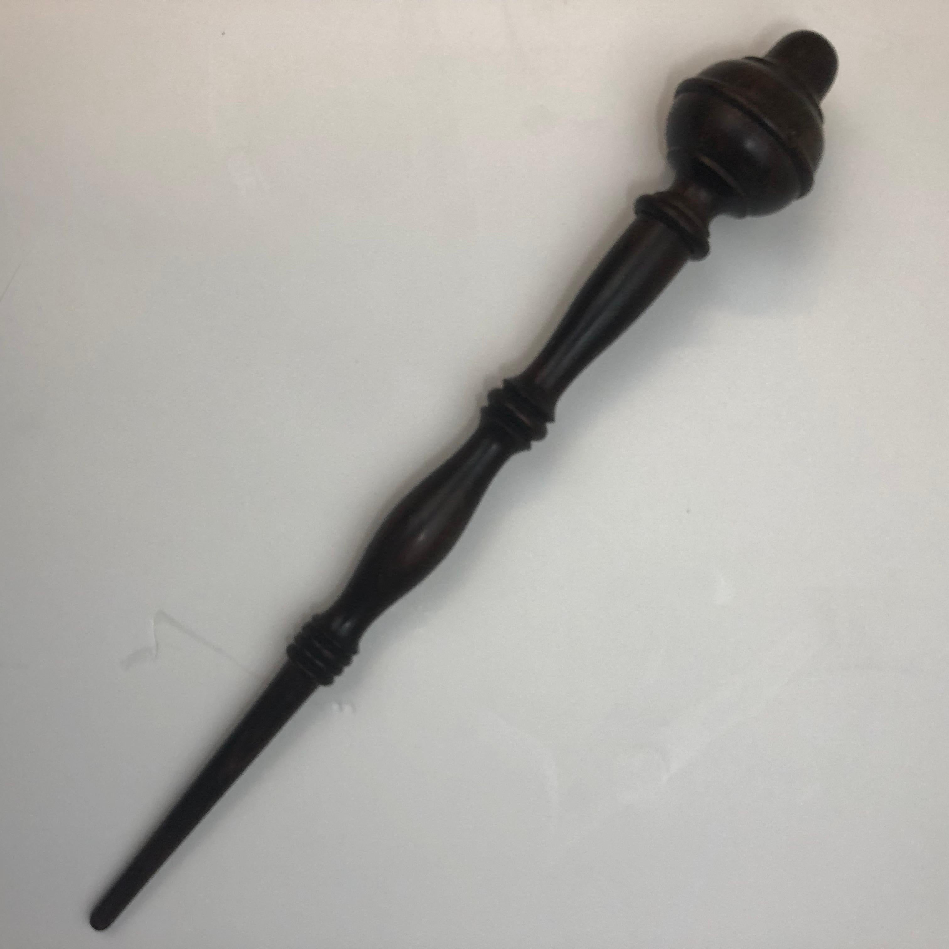 Neoclassical A 1950’s English Turned Walnut Scepter  For Sale