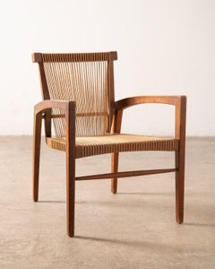 Walnut Sculptural String Chair Crafted in the Irving Sabo Studio for JGFurniture