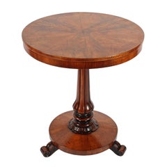 Walnut Segmented Top Lamp Table