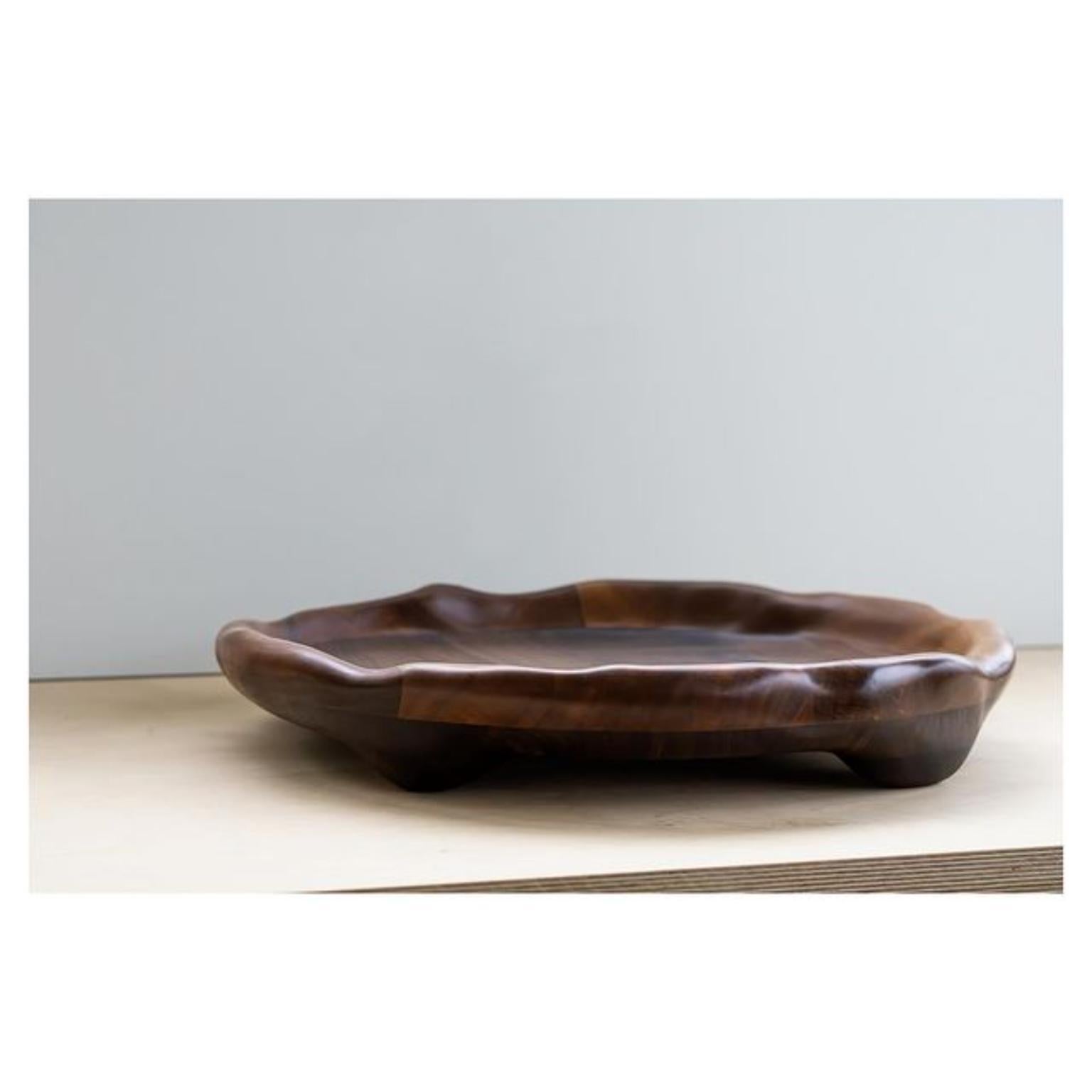 Post-Modern Walnut Serving Tray by Alexander Knysch For Sale