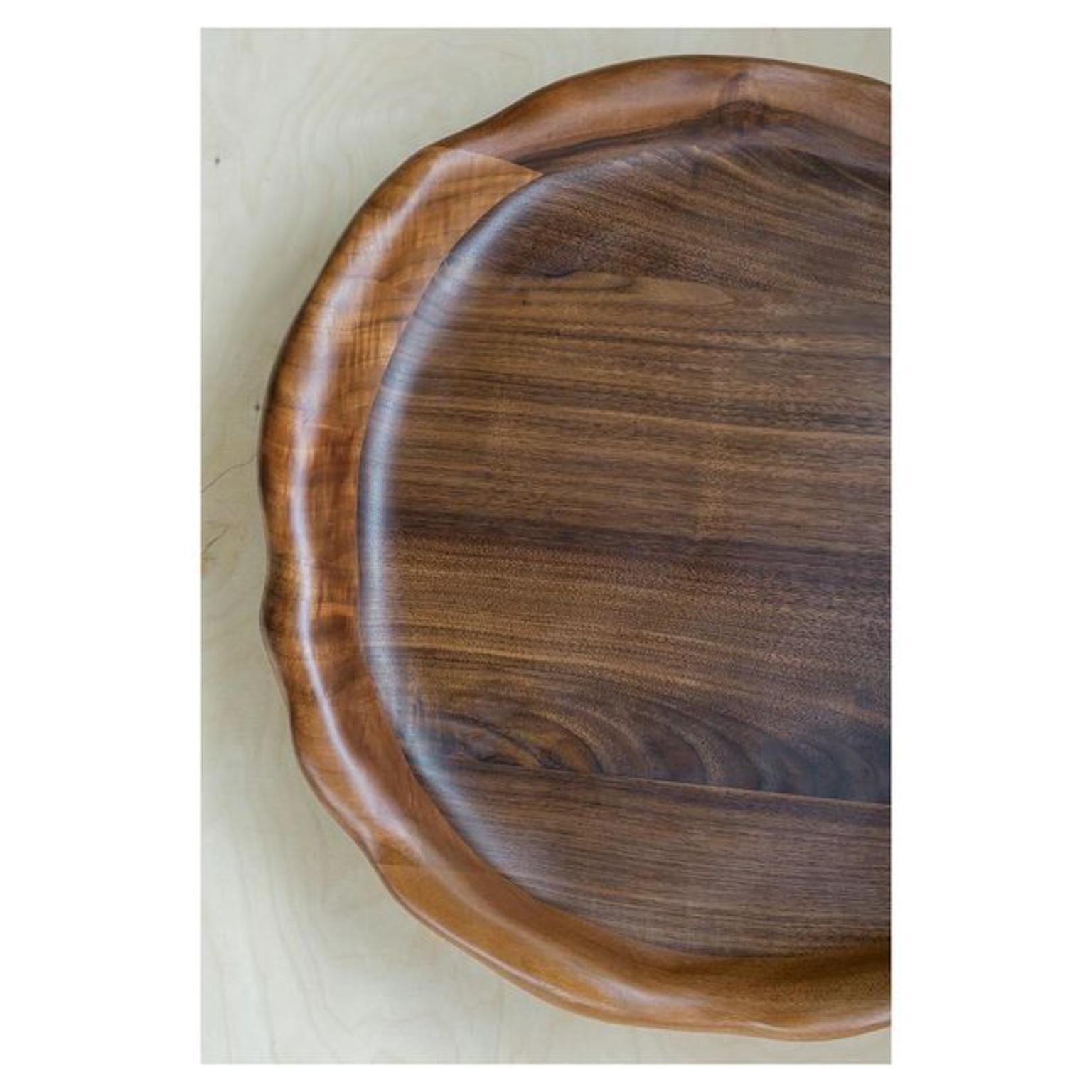 Walnut Serving Tray by Alexander Knysch In New Condition For Sale In Geneve, CH