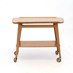 Walnut Serving Trolley from Lotos, 1960s