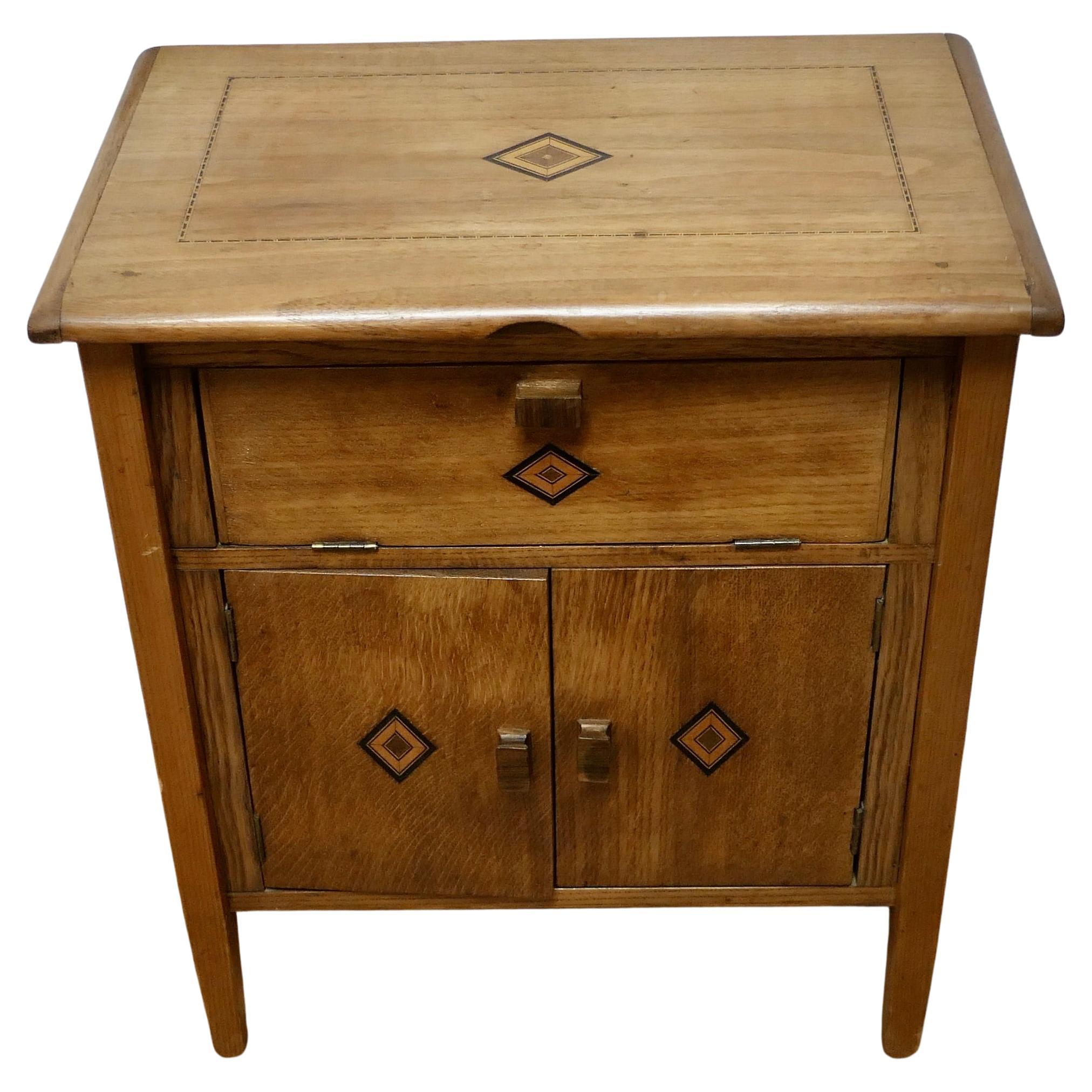 Walnut Sewing Cabinet  This is a good and useful little cupboard   For Sale