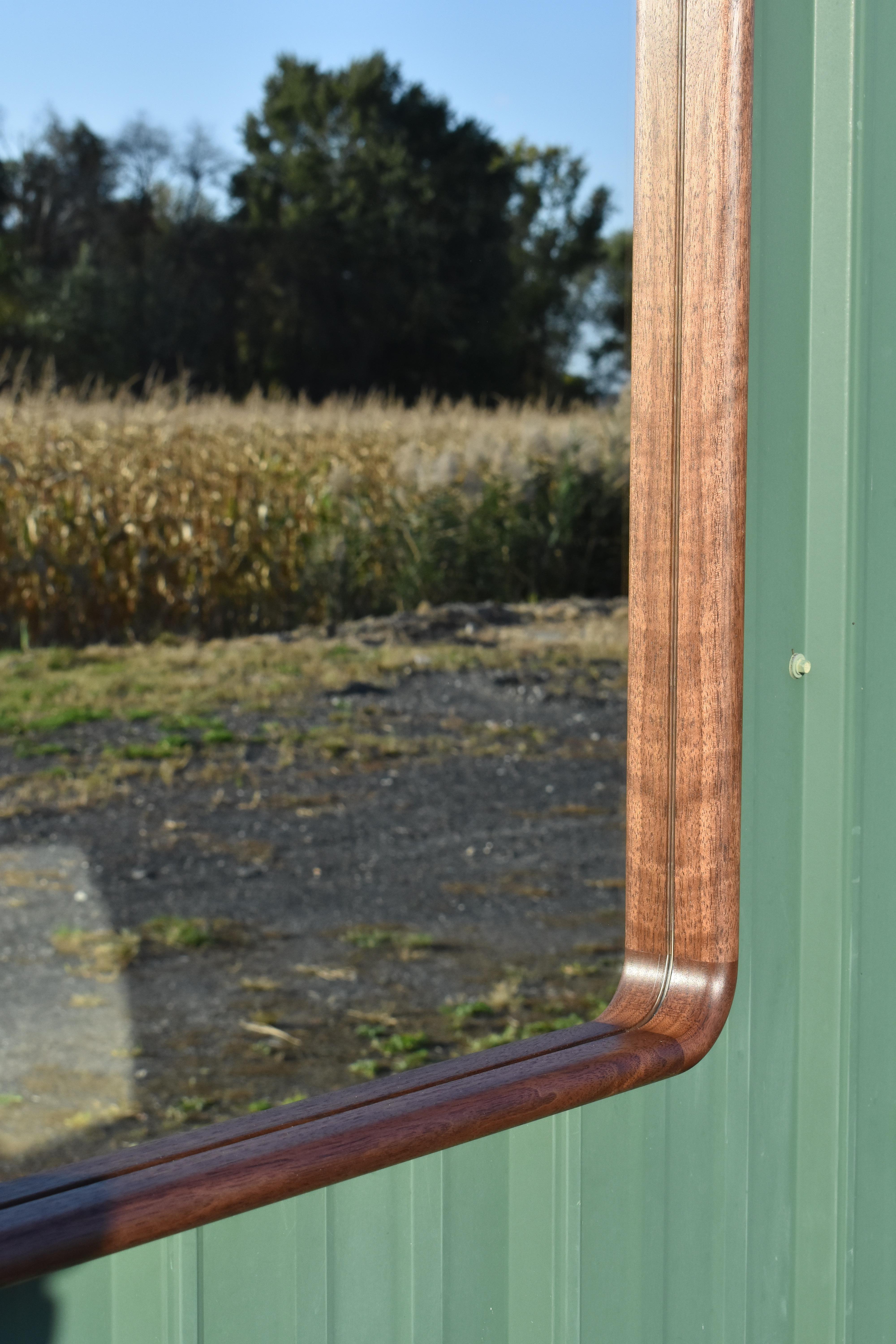 Modern Walnut Shasta Mirror For Sale