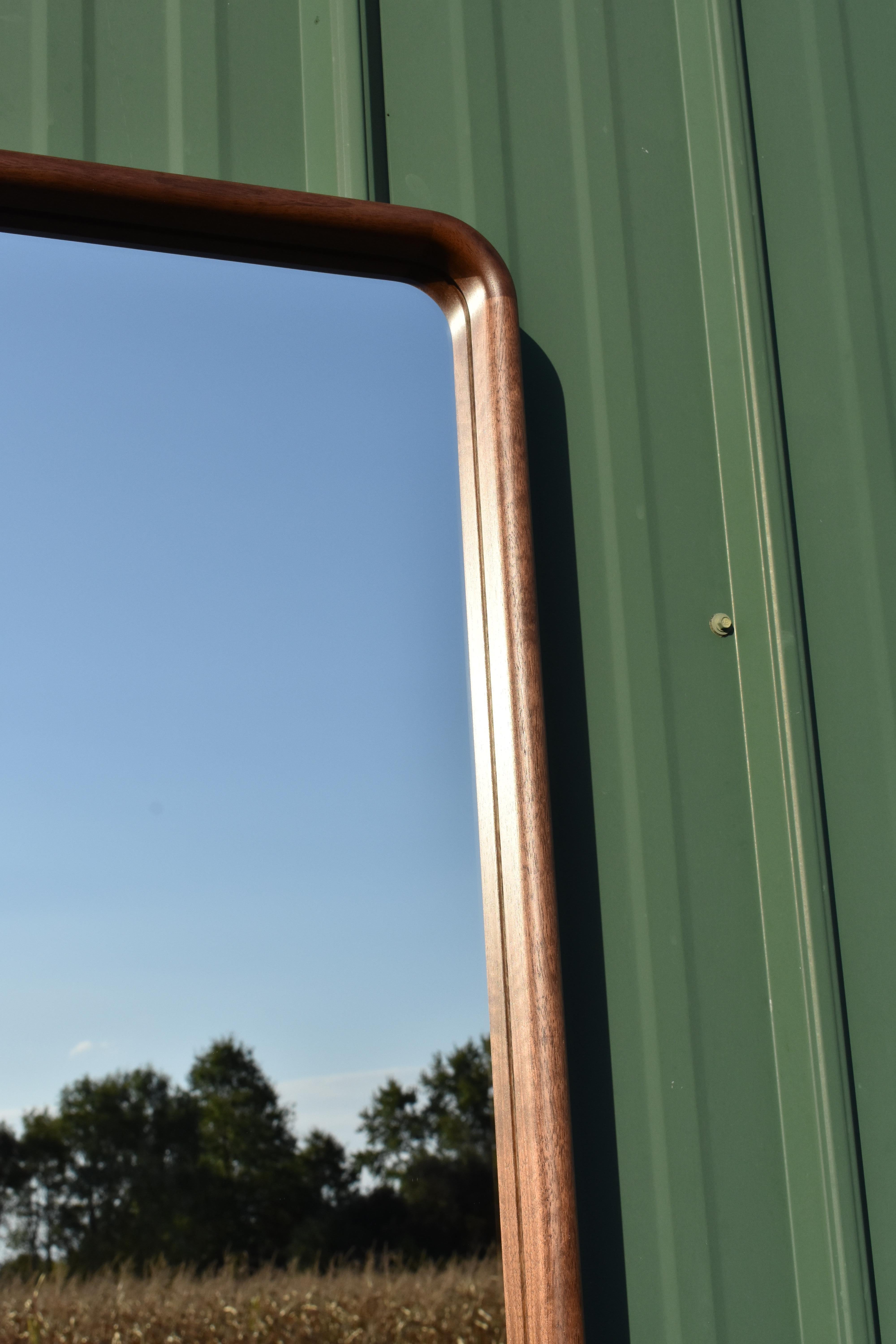 Carved Walnut Shasta Mirror For Sale