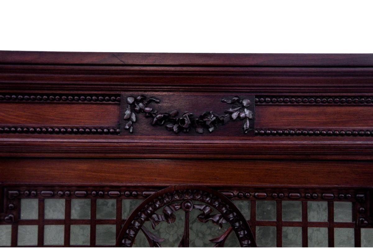 Late 19th Century Walnut Showcase in the Style of Louis XVI from Around 1890