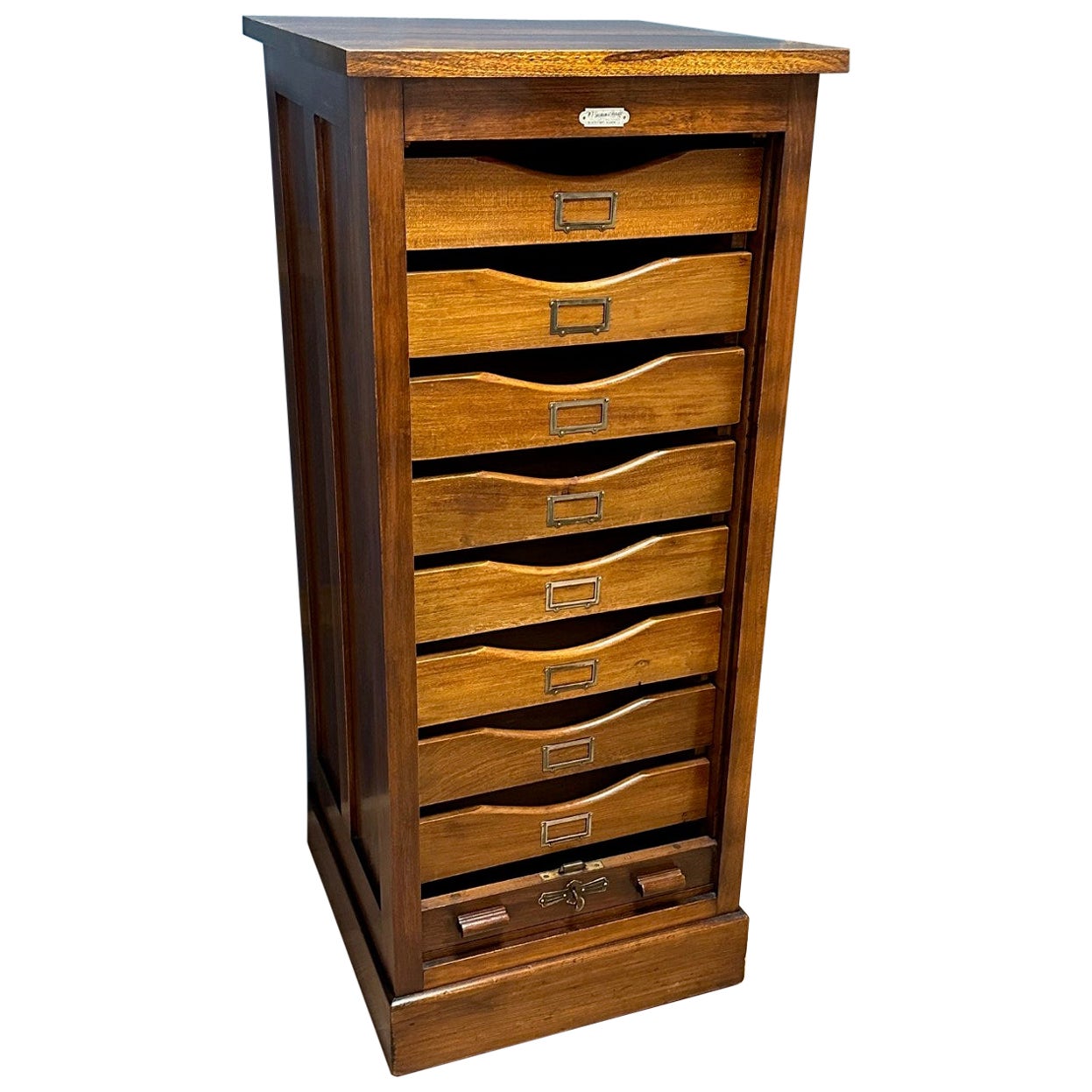 Walnut  shutter file cabinet