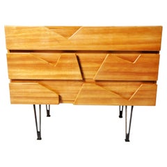 Walnut Side Chest with Solid Drawers