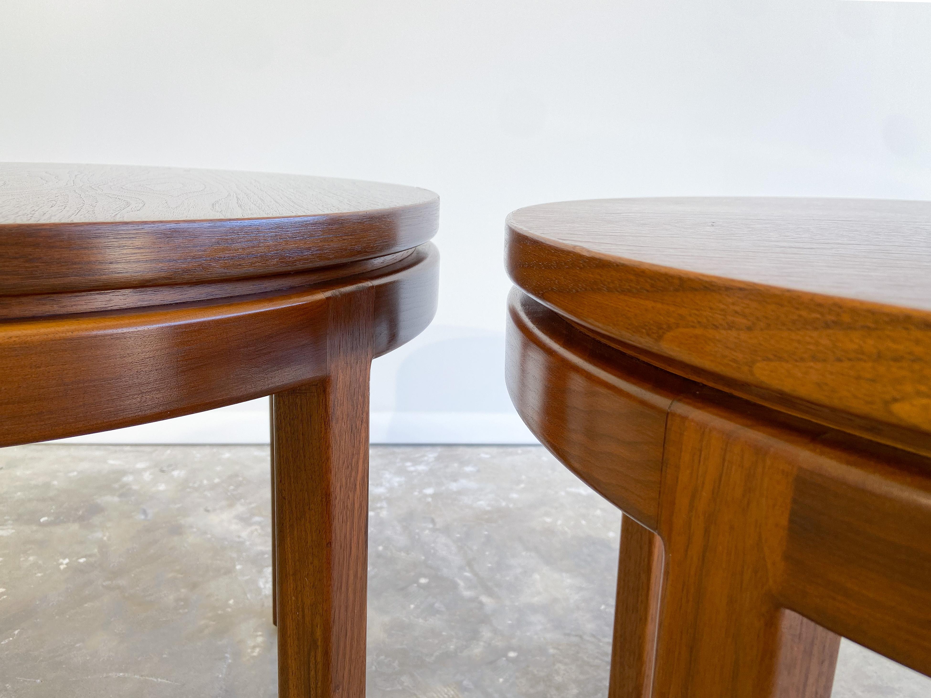 20th Century Walnut Side or End Tables in the manner of Edward Wormley for Dunbar, 1960's For Sale