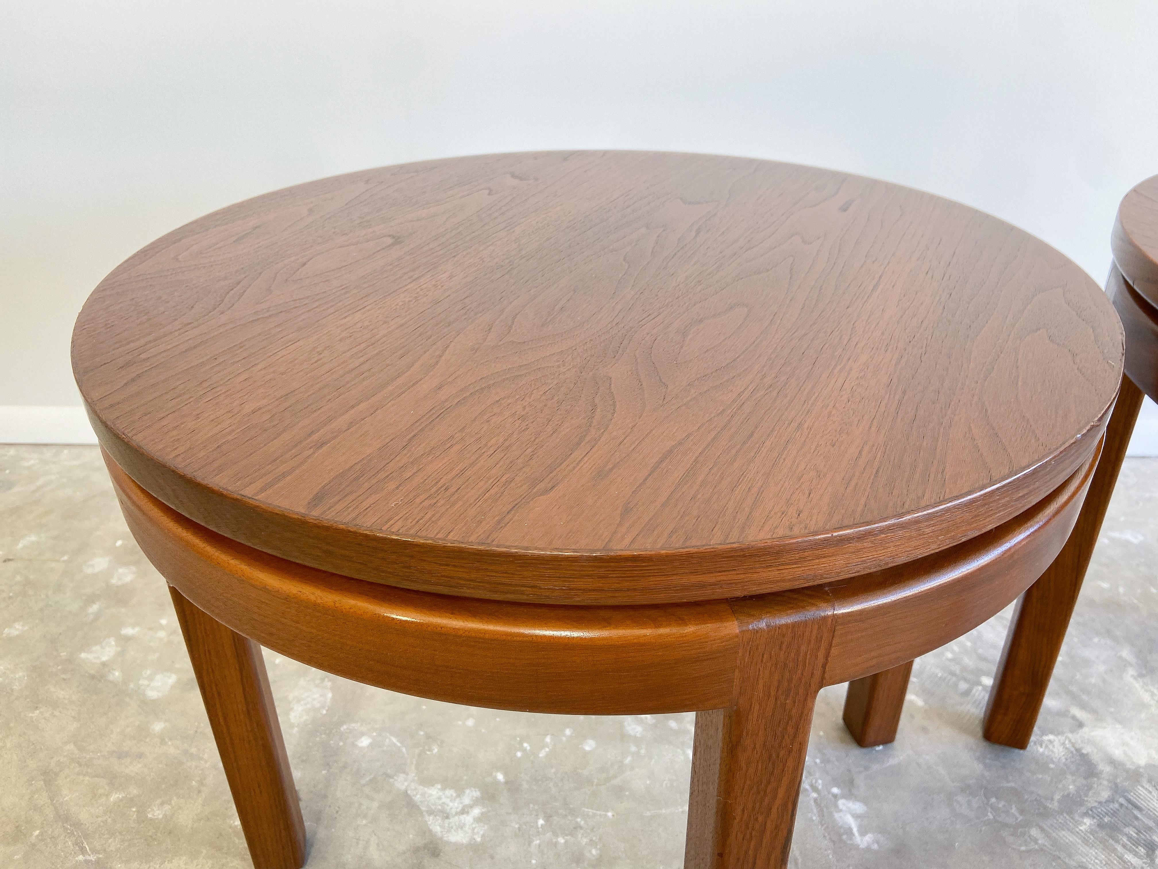 Walnut Side or End Tables in the manner of Edward Wormley for Dunbar, 1960's For Sale 2