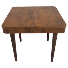 Walnut Side Table by Jindrich Halabala for UP Závody, 1950s Walnut Side Table by Jindrich Halabala for UP Závody, 1950s