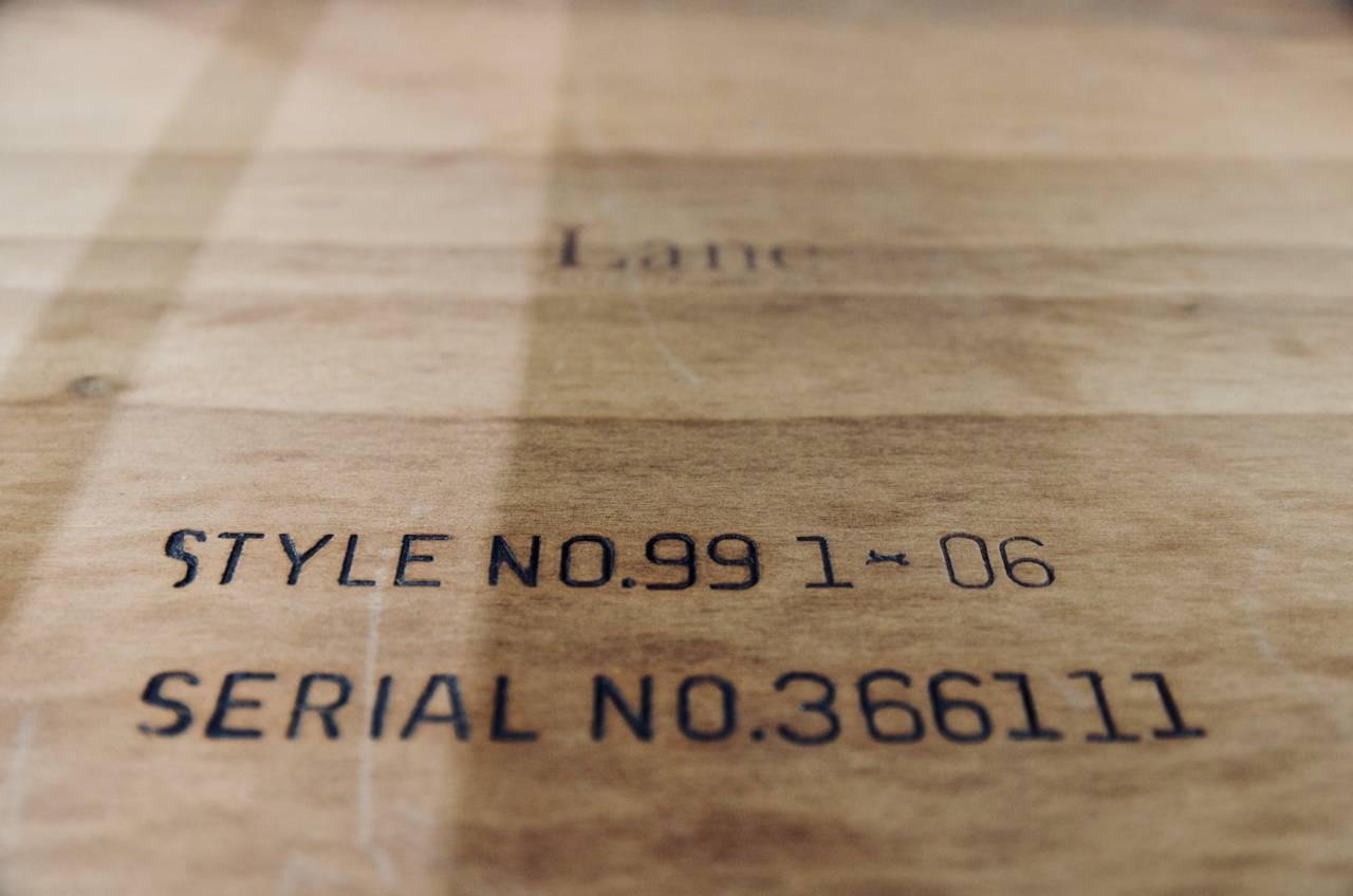 Metal Walnut Side Table by Lane