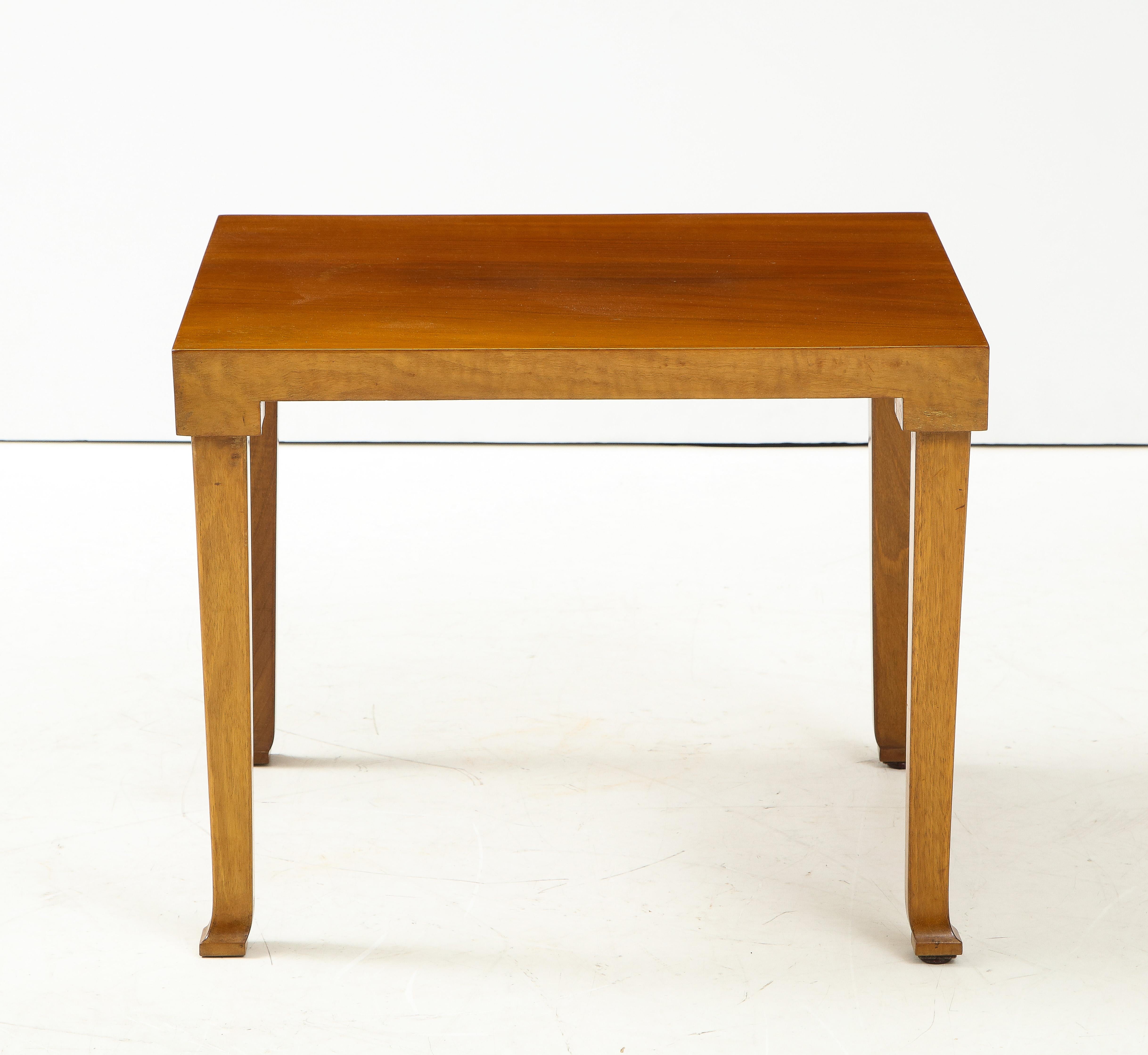 Mid-Century Modern Walnut Side Table by T.H. Robsjohn-Gibbins, for Saridis For Sale