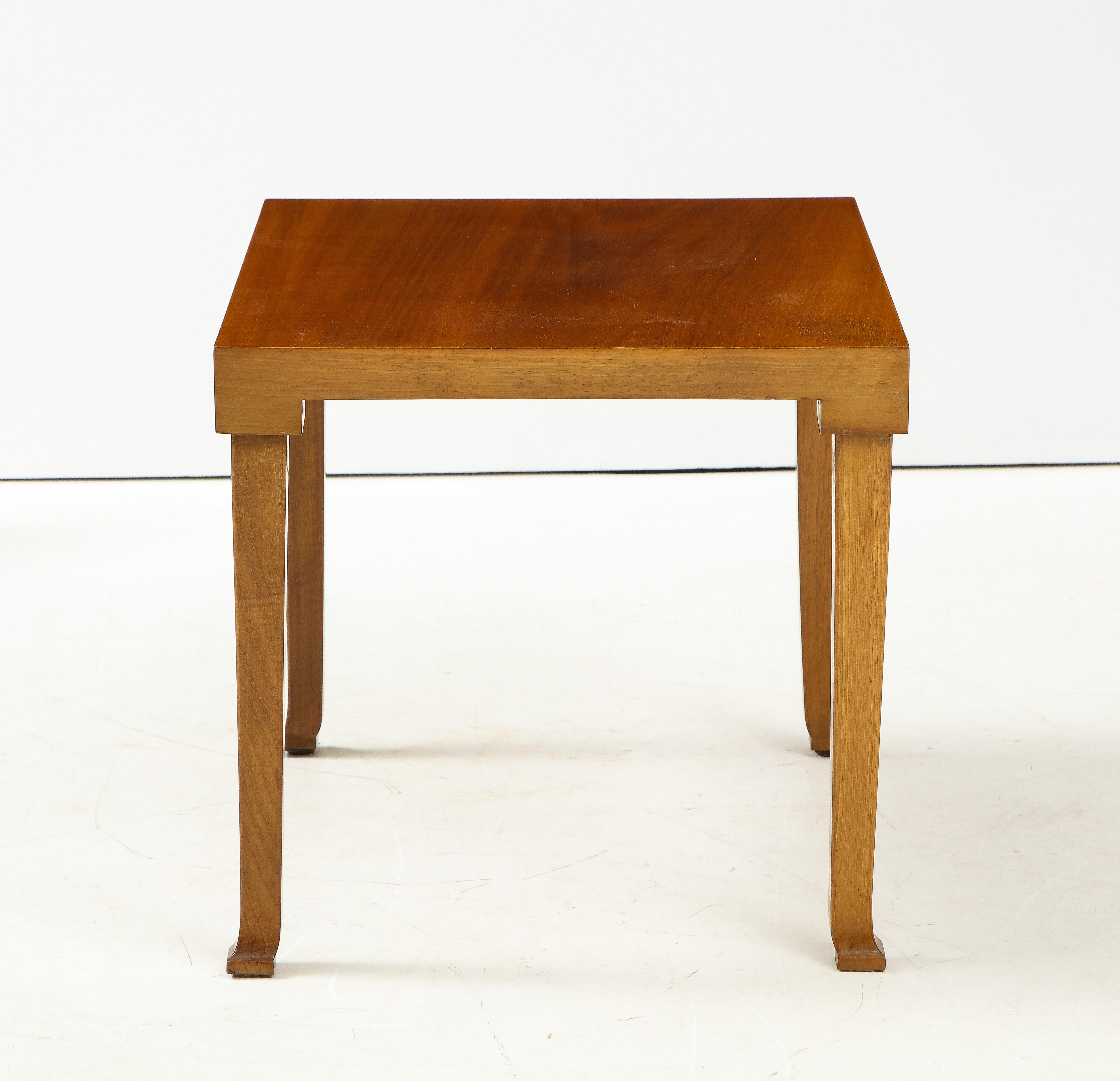 Mid-20th Century Walnut Side Table by T.H. Robsjohn-Gibbins, for Saridis For Sale