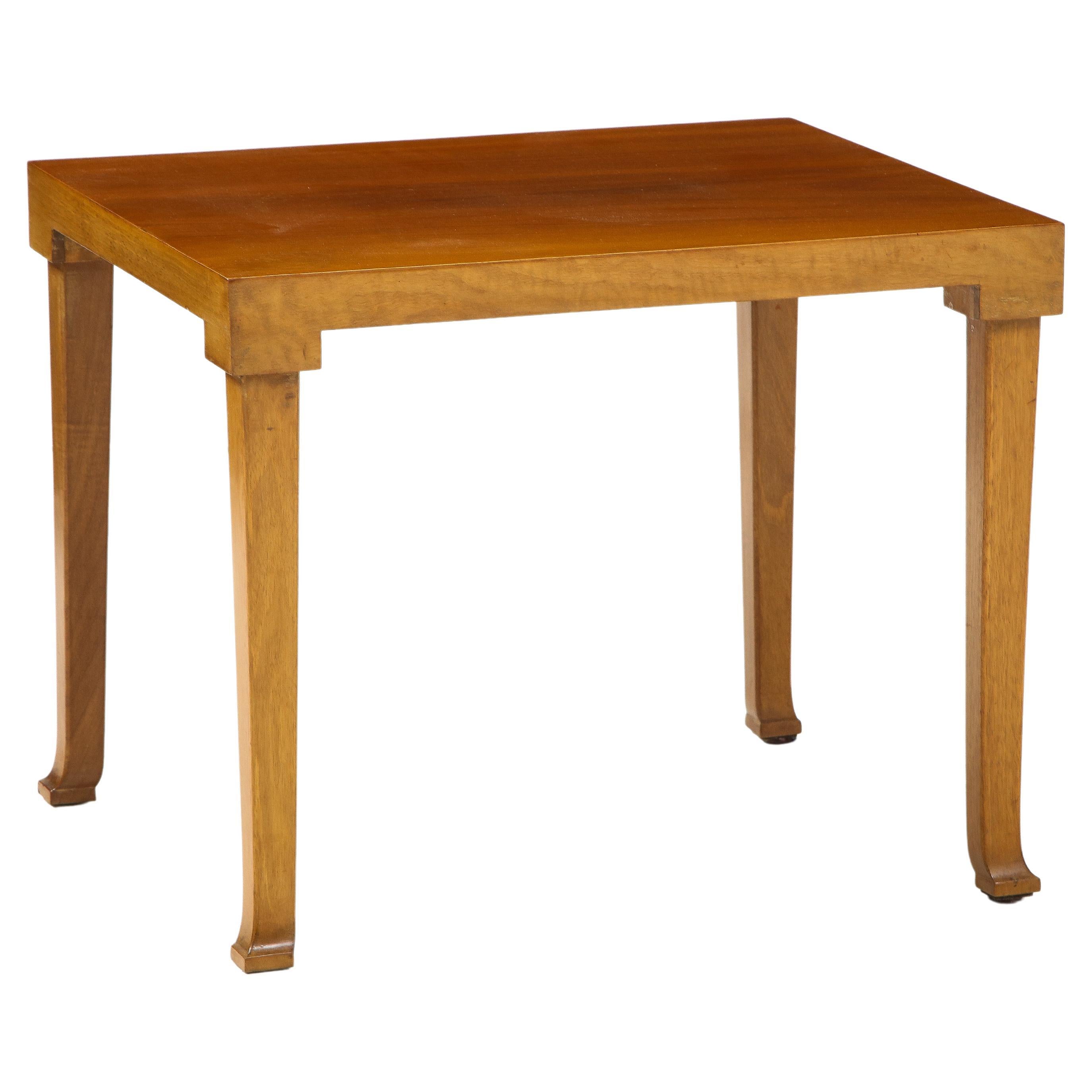 Walnut Side Table by T.H. Robsjohn-Gibbins, for Saridis For Sale