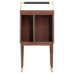 Walnut Side Table with Removable Tray Top