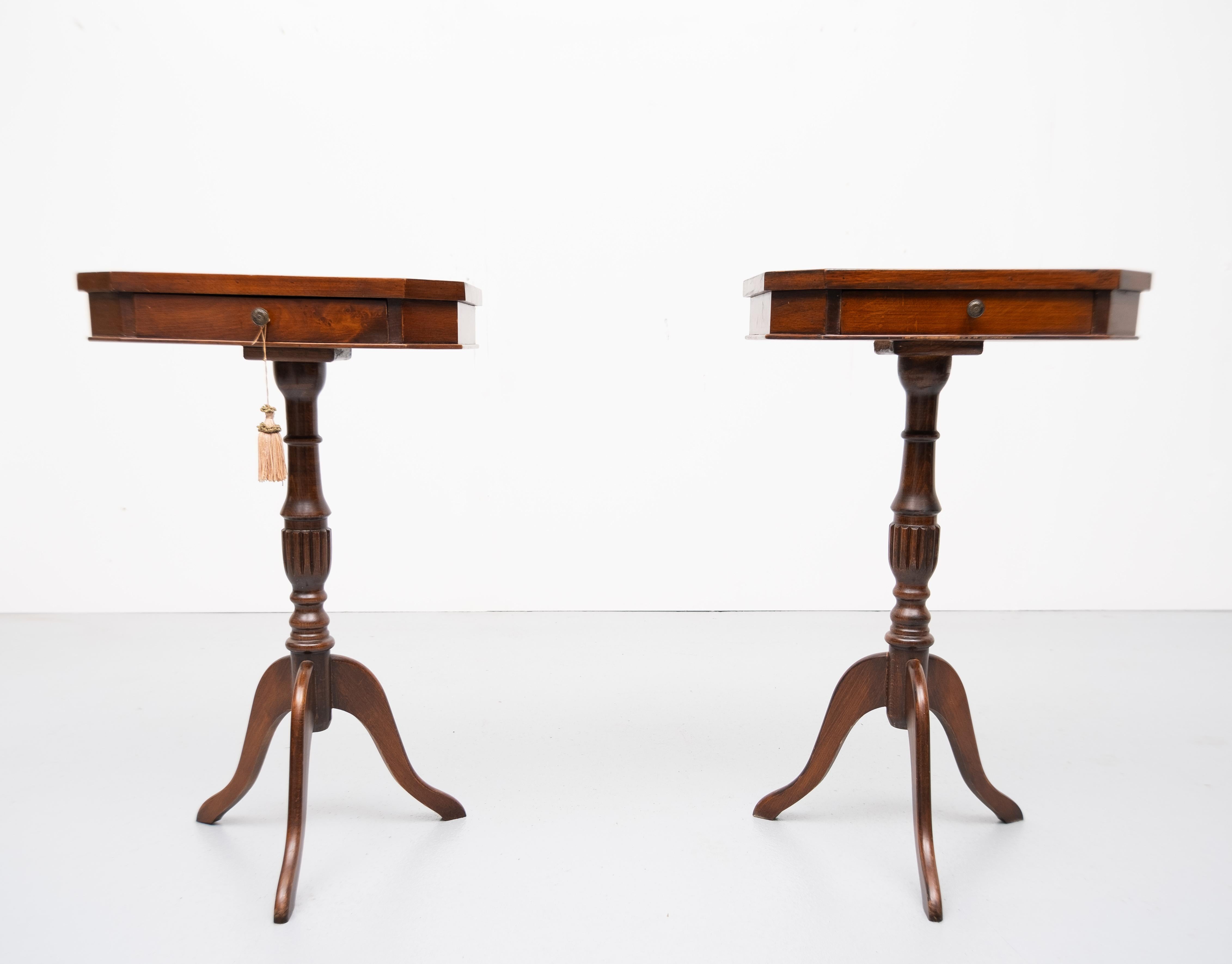 Chippendale Walnut Side Tables England