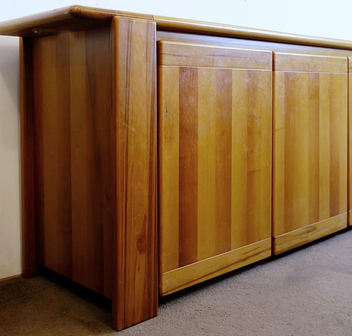 Walnut sideboard by Afra & Tobia Scarpa, Italy, 1980s.