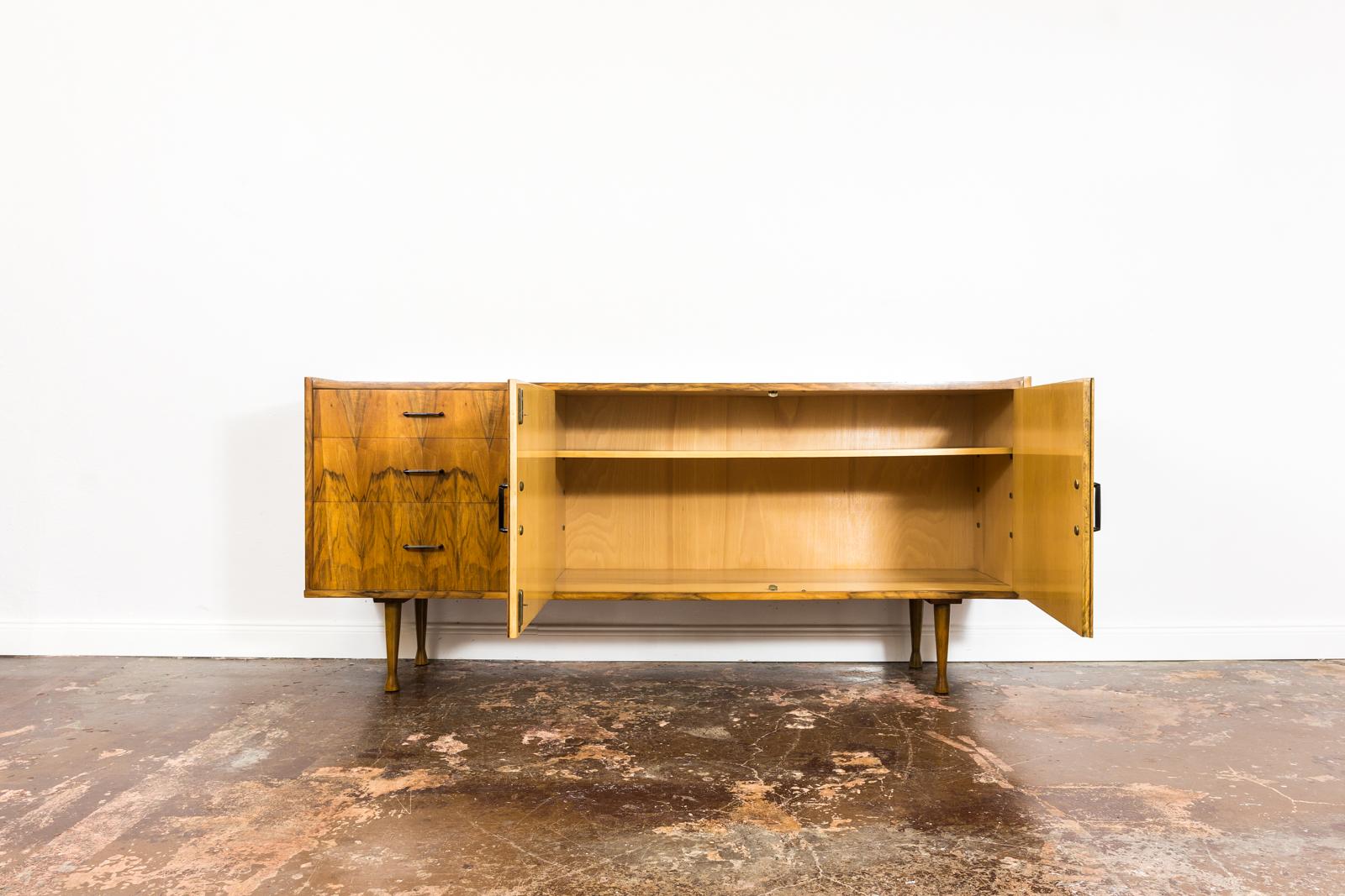 Mid-Century Modern Walnut Sideboard by Marian Grabiński, 1960s