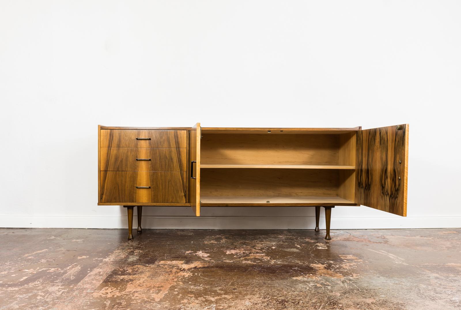 Mid-Century Modern Walnut Sideboard by Marian Grabiński, 1960s