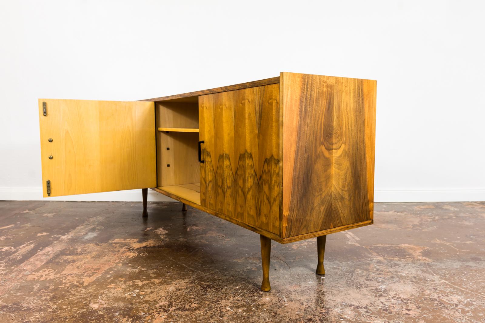 Mid-20th Century Walnut Sideboard by Marian Grabiński, 1960s
