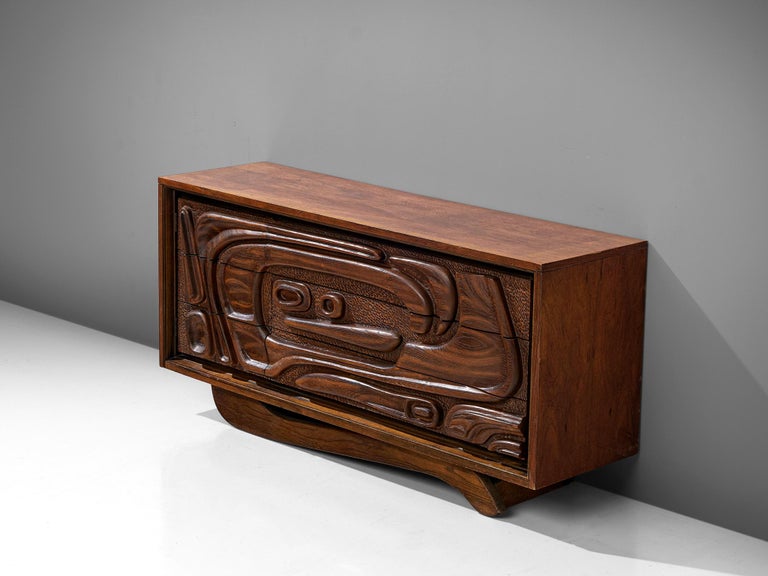 Walnut Sideboard by Pulaski Furniture Corporation, 1960s For Sale at