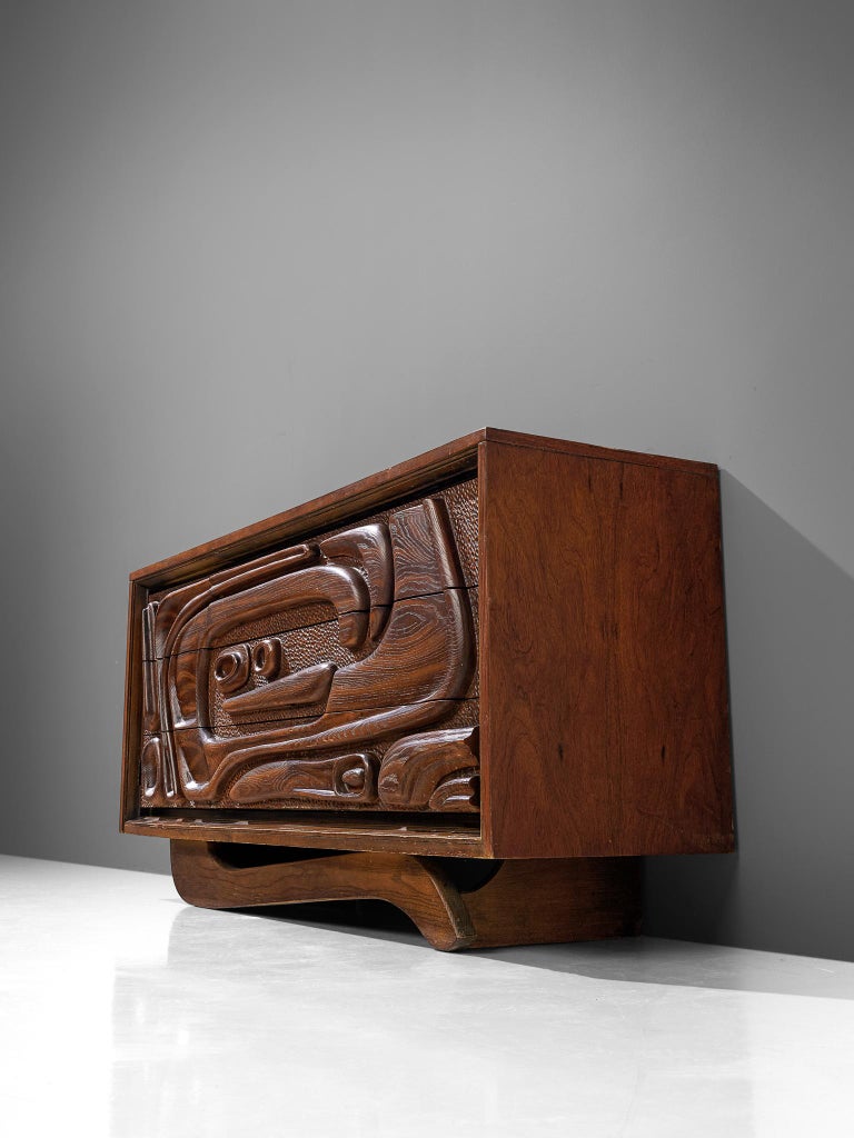 Walnut Sideboard by Pulaski Furniture Corporation, 1960s For Sale at