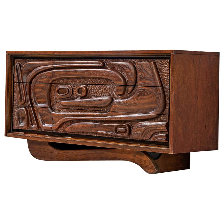 Walnut Sideboard by Pulaski Furniture Corporation, 1960s For Sale at