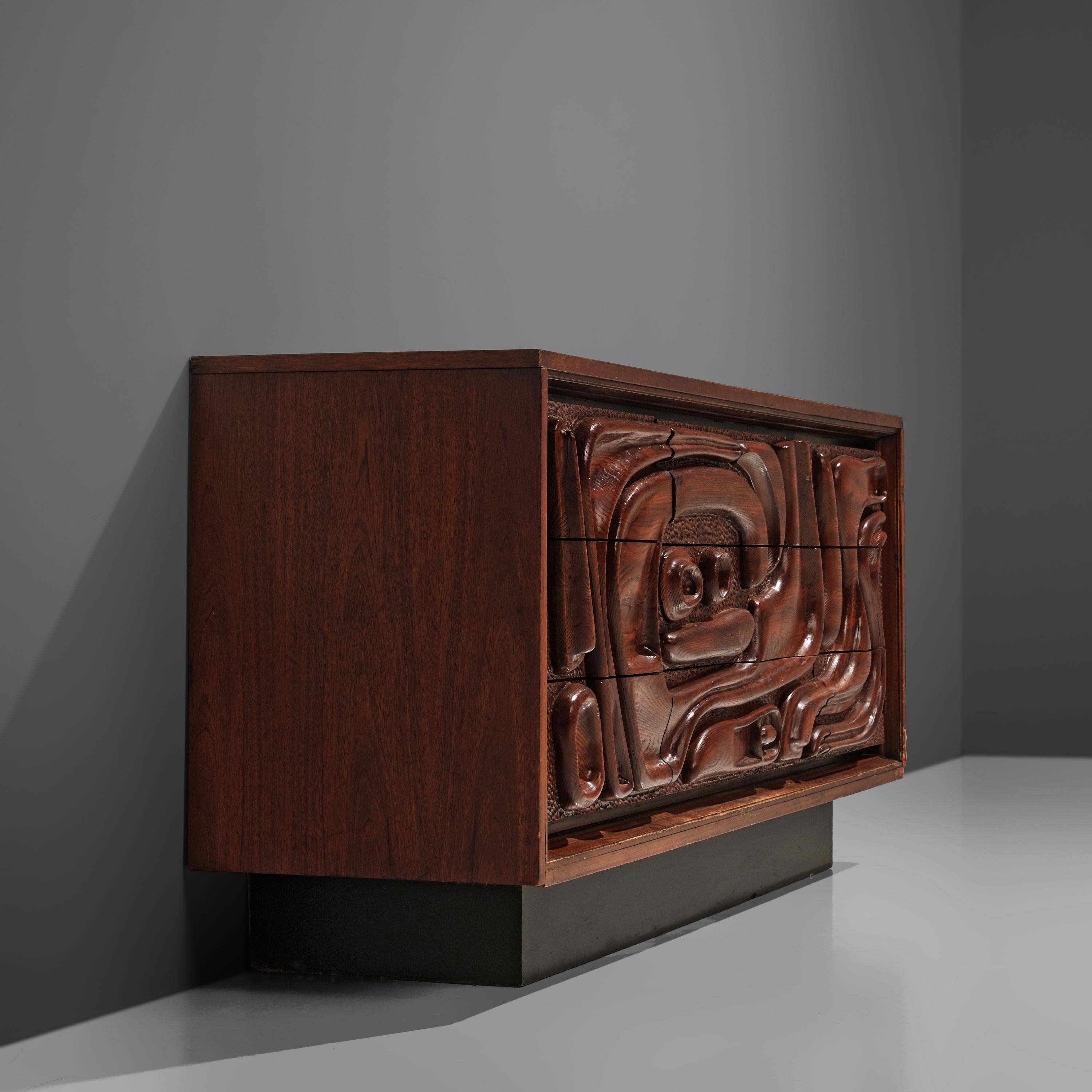 Late 20th Century Walnut Sideboard by Pulaski Furniture Corporation