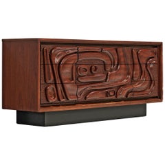 Retro Walnut Sideboard by Pulaski Furniture Corporation