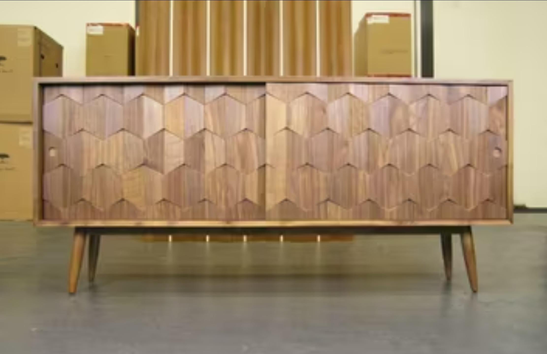 Walnut Sideboard Cabinet For Sale 6