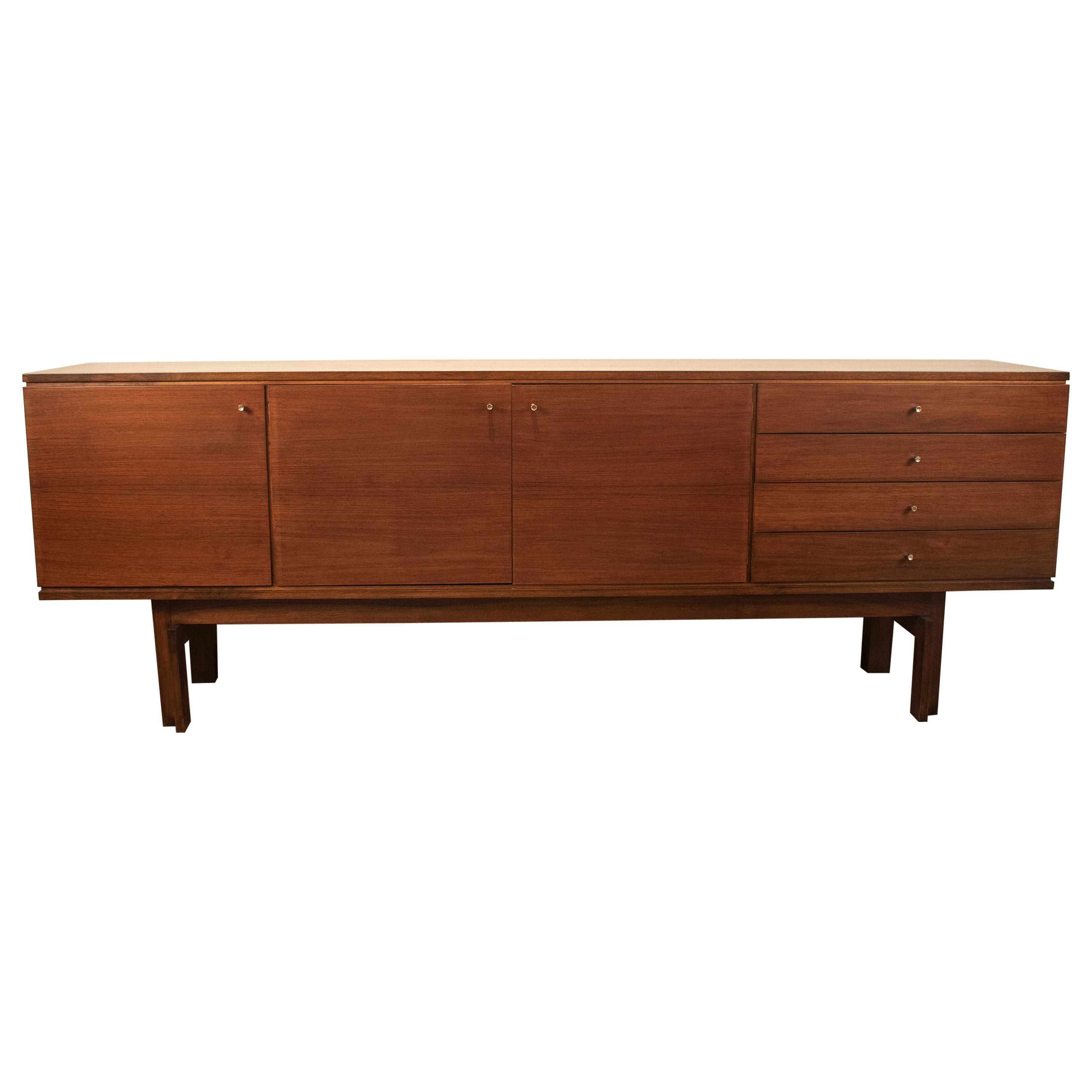 Walnut sideboard designed by Jordi Vilanova, 1960´s. For Sale
