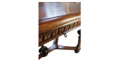 Walnut Sideboard / Desk from Denmark Decorated with Carvings from the 1880s