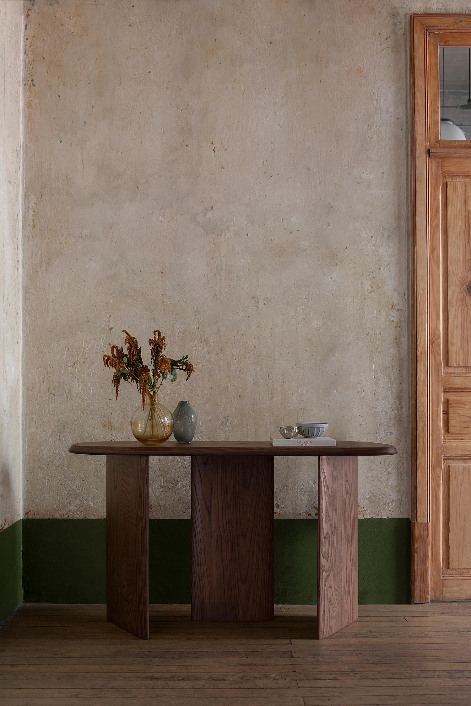 Duna Sideboard in Solid Walnut Wood, Console Table by Joel Escalona

Duna Collection is a set of wood tables and surfaces inspired by the vast sand dune regions of the world. These formations, full of sinuous fine lines created by the wind, not only