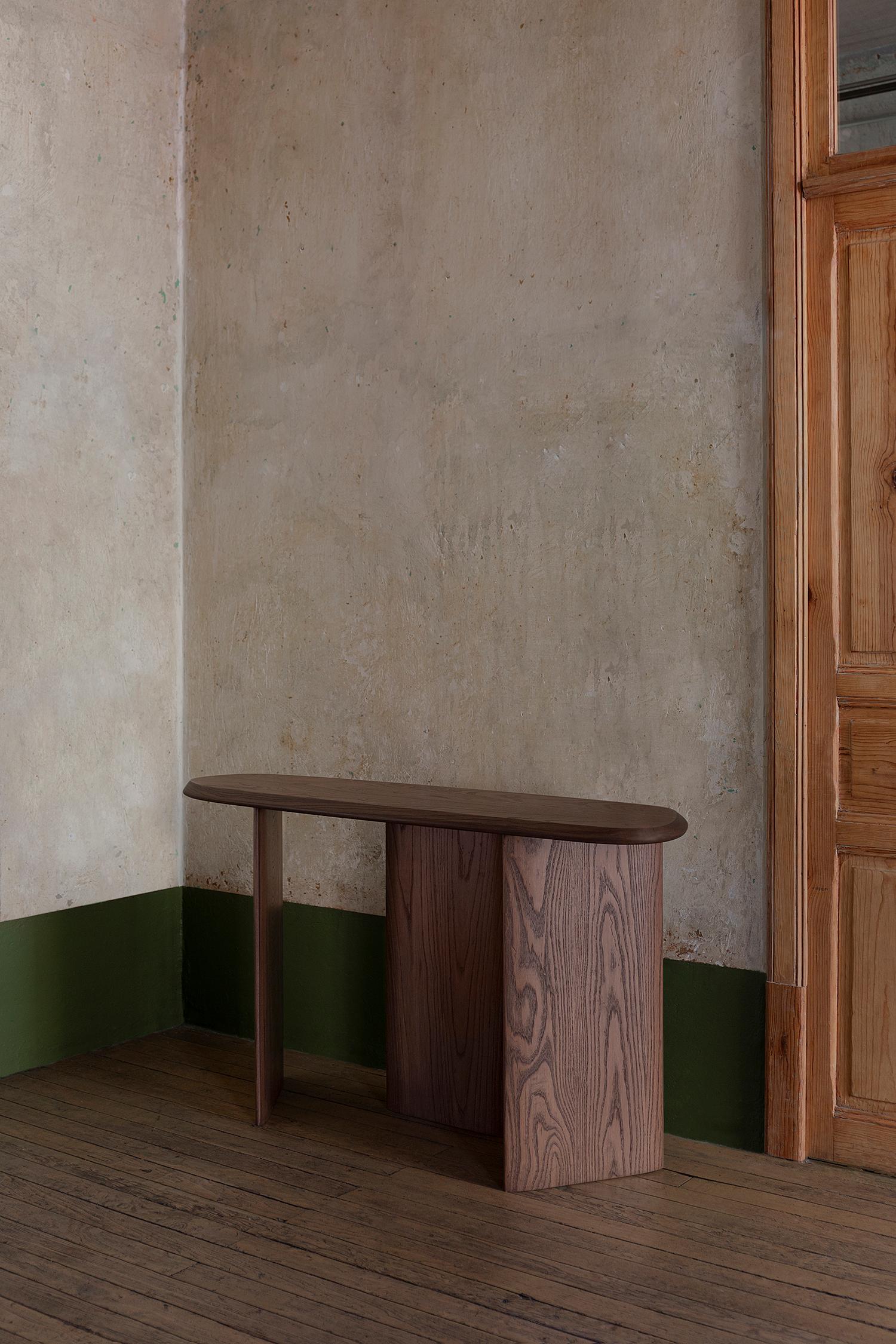 Modern Duna Sideboard in Solid Walnut Wood, Console Table by Joel Escalona For Sale