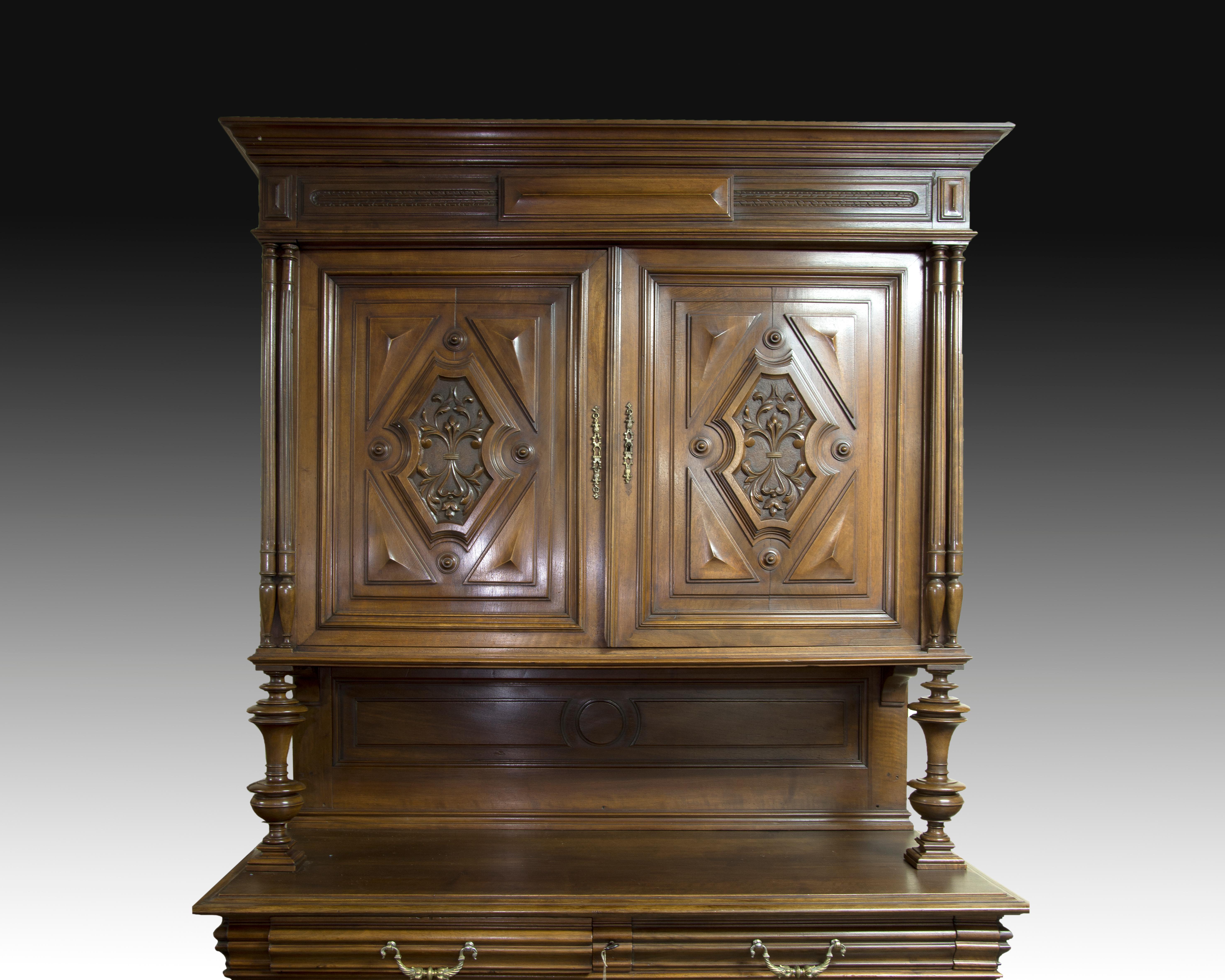 Neoclassical Walnut Sideboard, France, 19th Century For Sale