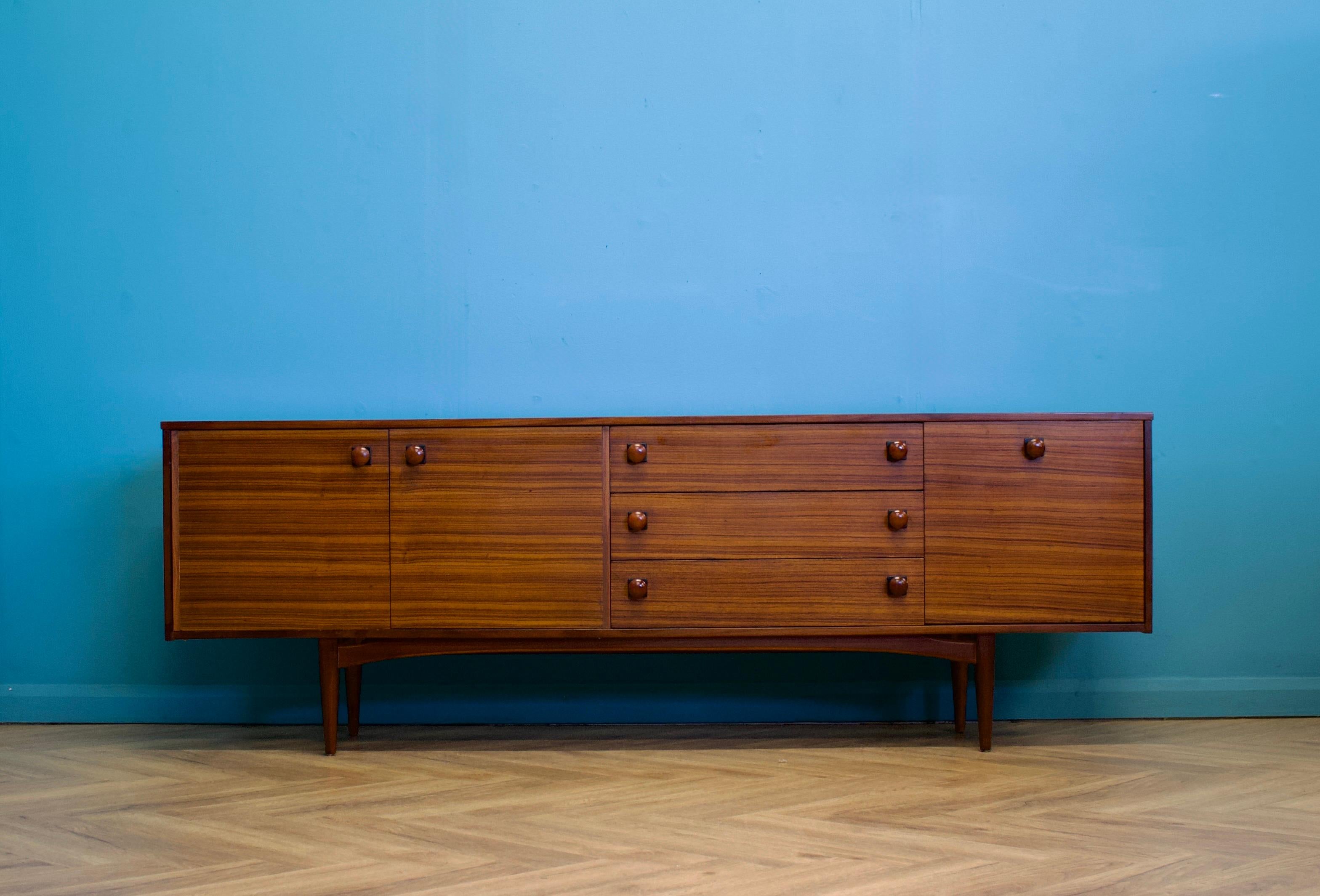 British Walnut Sideboard from The Grange London, 1960s
