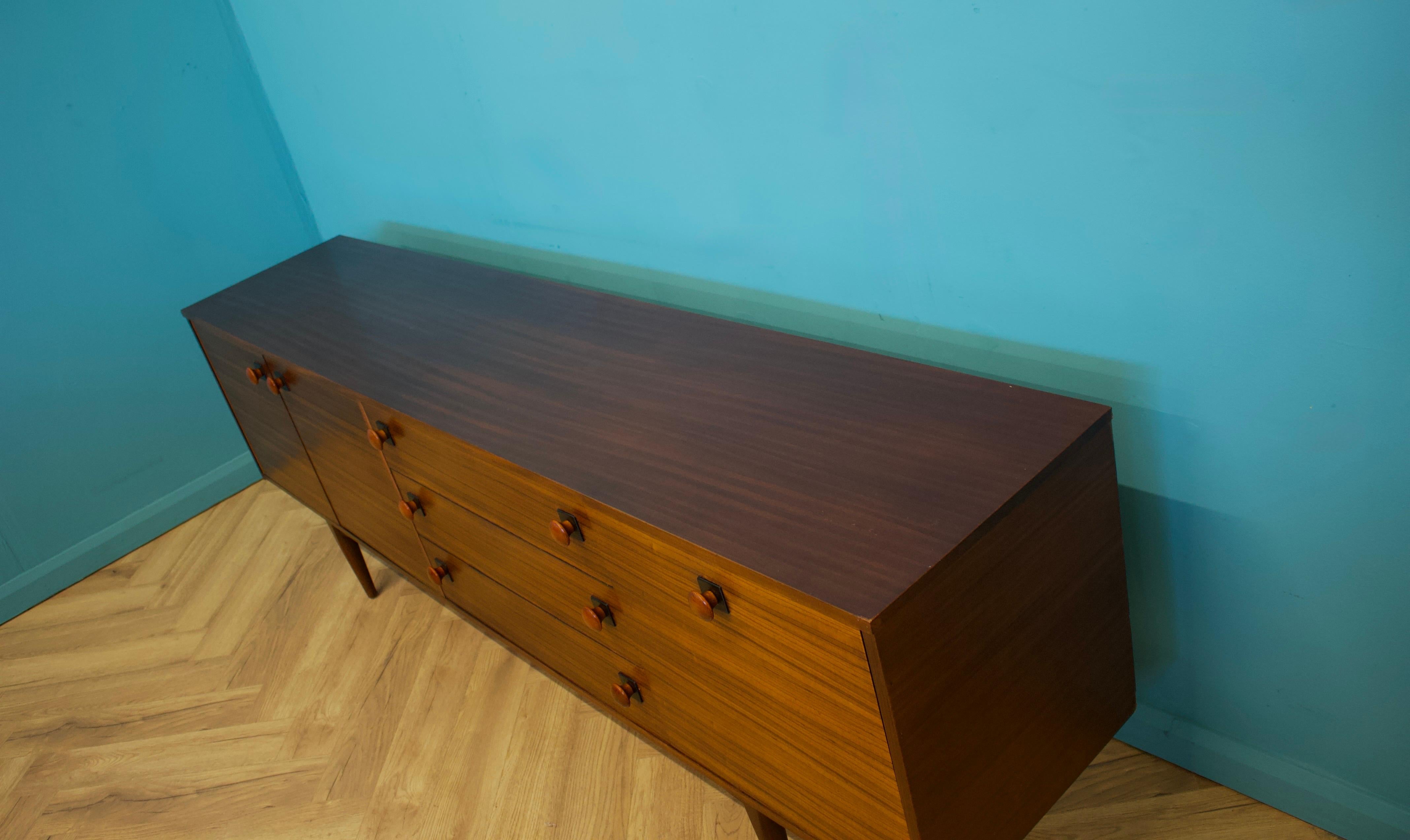 Walnut Sideboard from The Grange London, 1960s In Good Condition In South Shields, GB