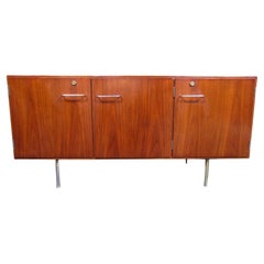 Vintage Walnut Sideboard in the Style of Knoll