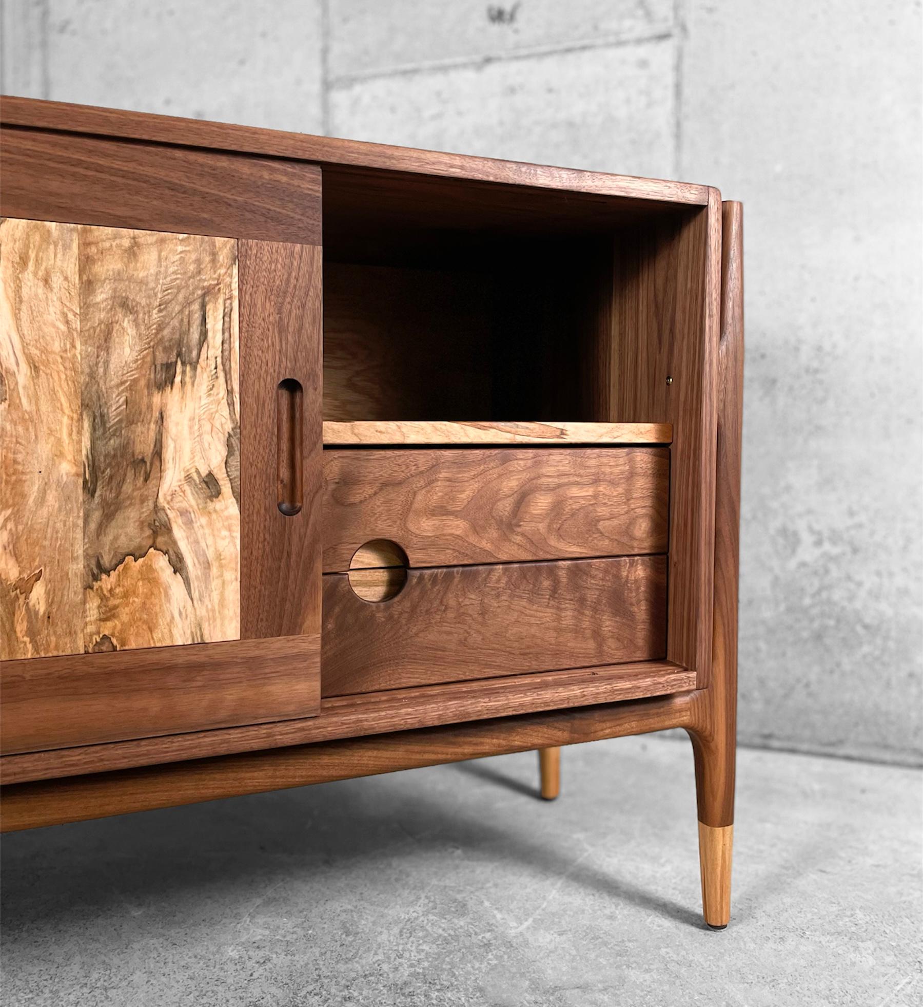 Sideboard No.2 is a highly detailed and functional cabinet featuring traditional joinery that has been lost in today’s fast built, throw away furniture. Although there have been multiple made, no two are the same and are unique in their own way.