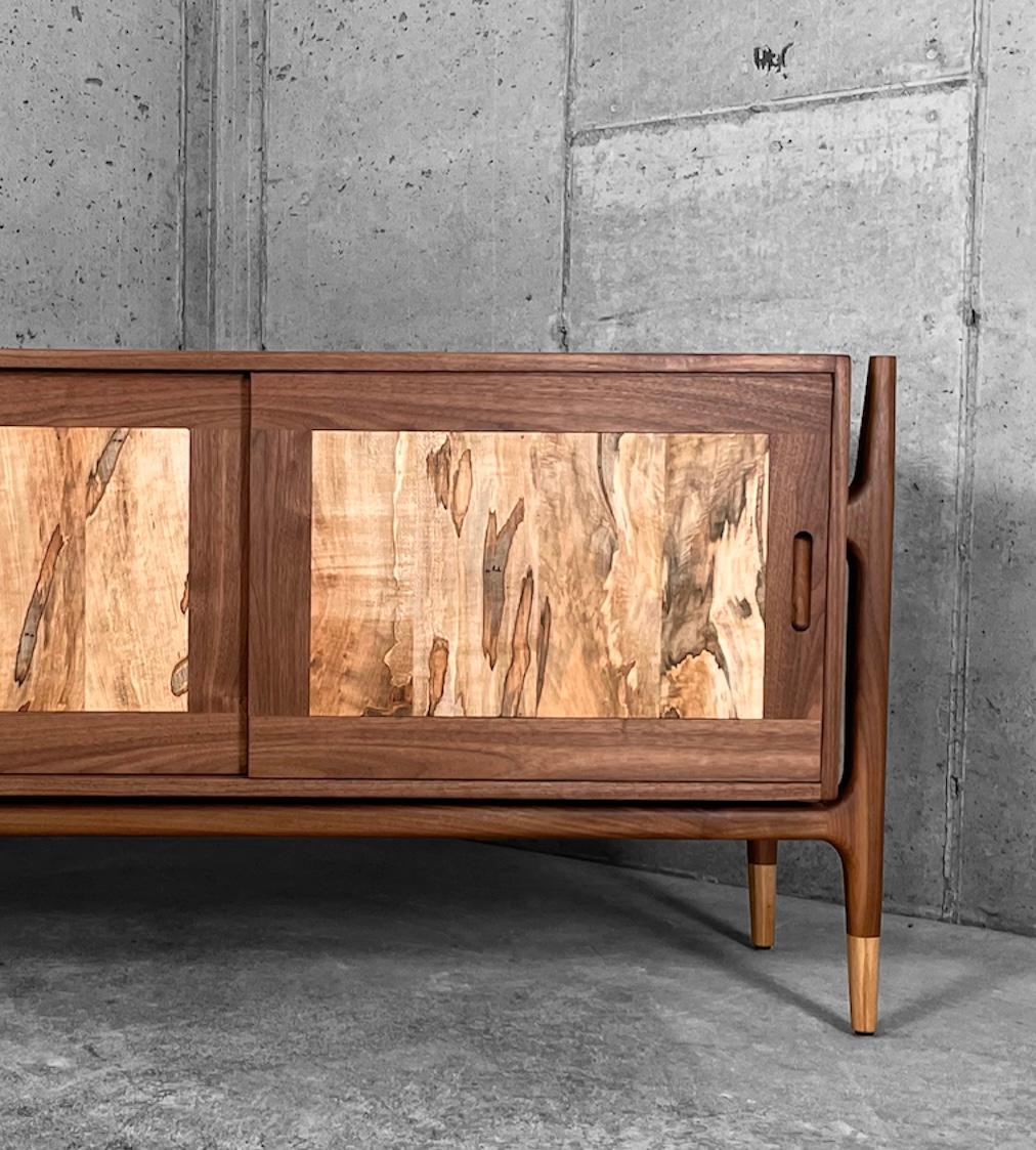 Scandinavian Modern Walnut Sideboard No.2 by Kirby Furniture For Sale
