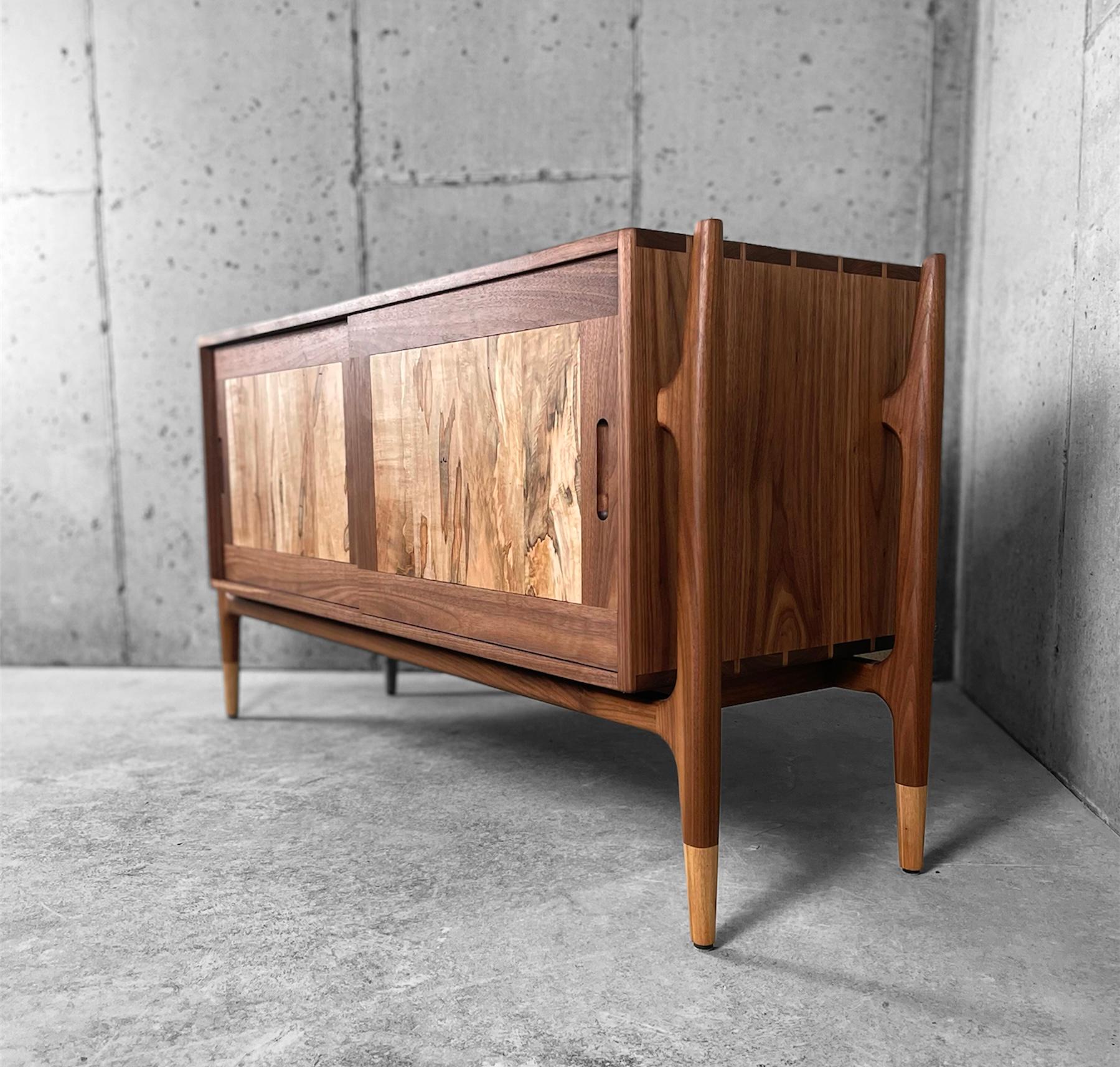 Hand-Crafted Walnut Sideboard No.2 by Kirby Furniture For Sale