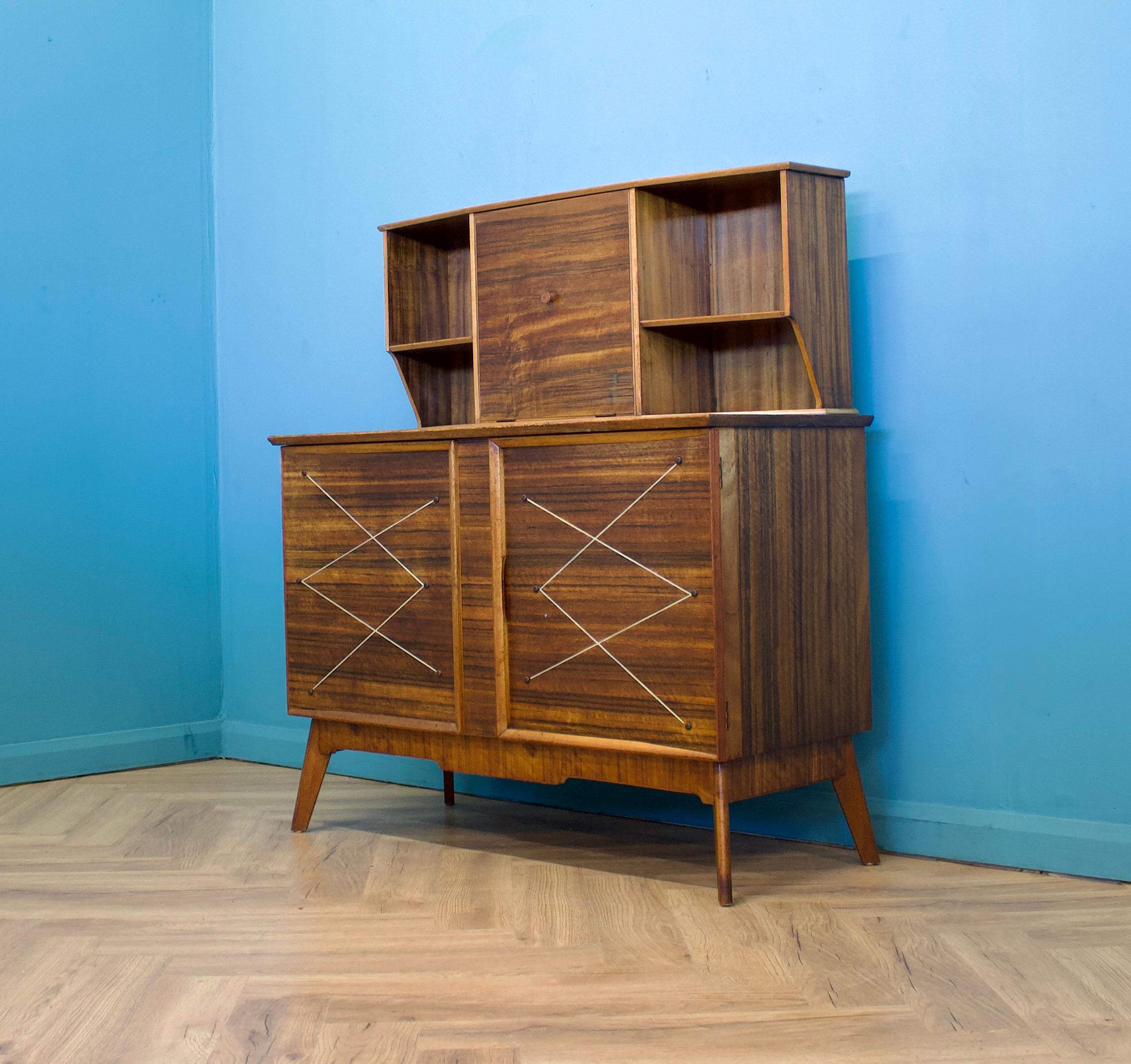 Walnut Sideboard or Drinks Cabinet from Alfred Cox, 1950s For Sale 1