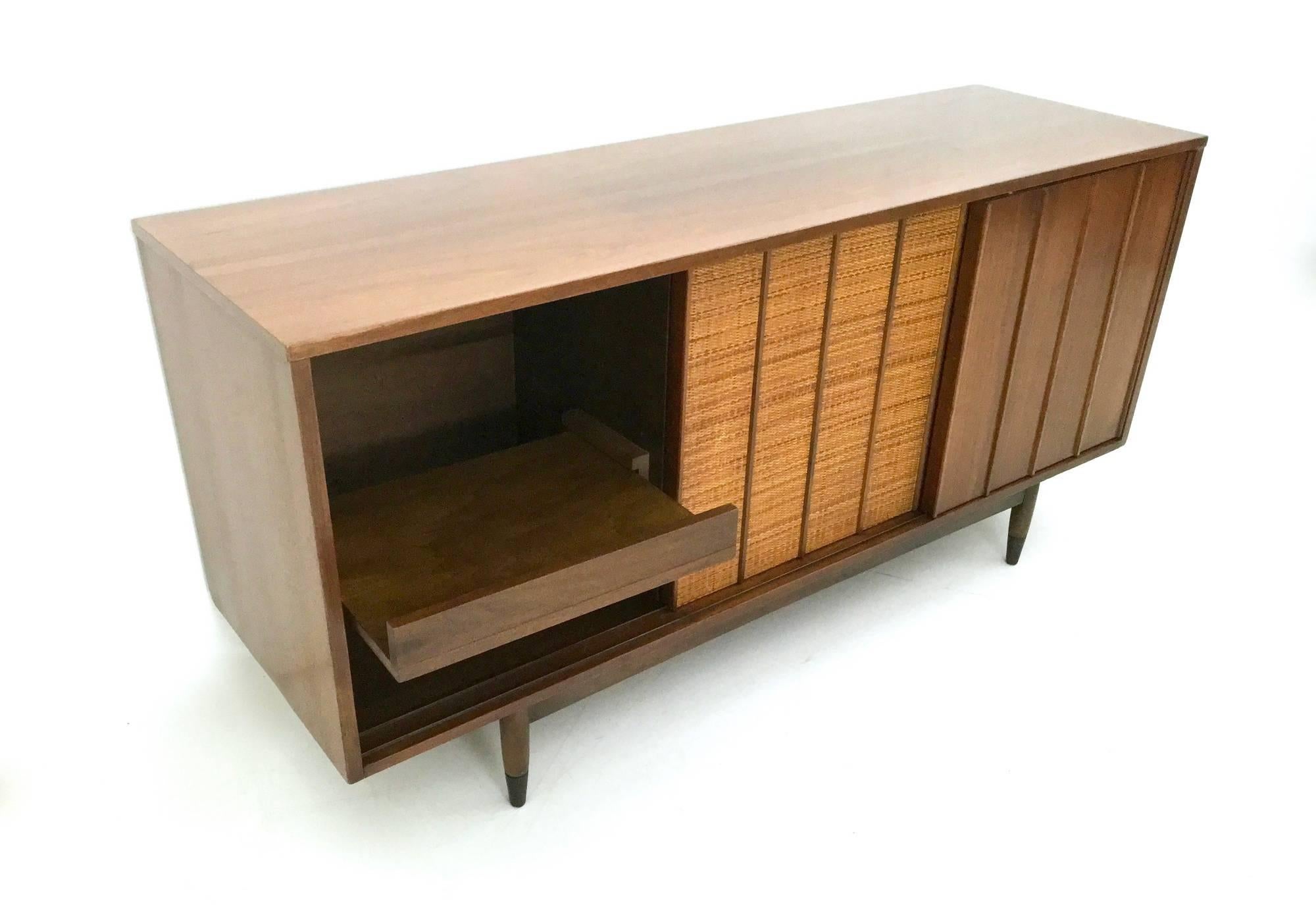Walnut Sideboard Produced by Mainline with Double, Sided Doors, 1950s-1960s 2
