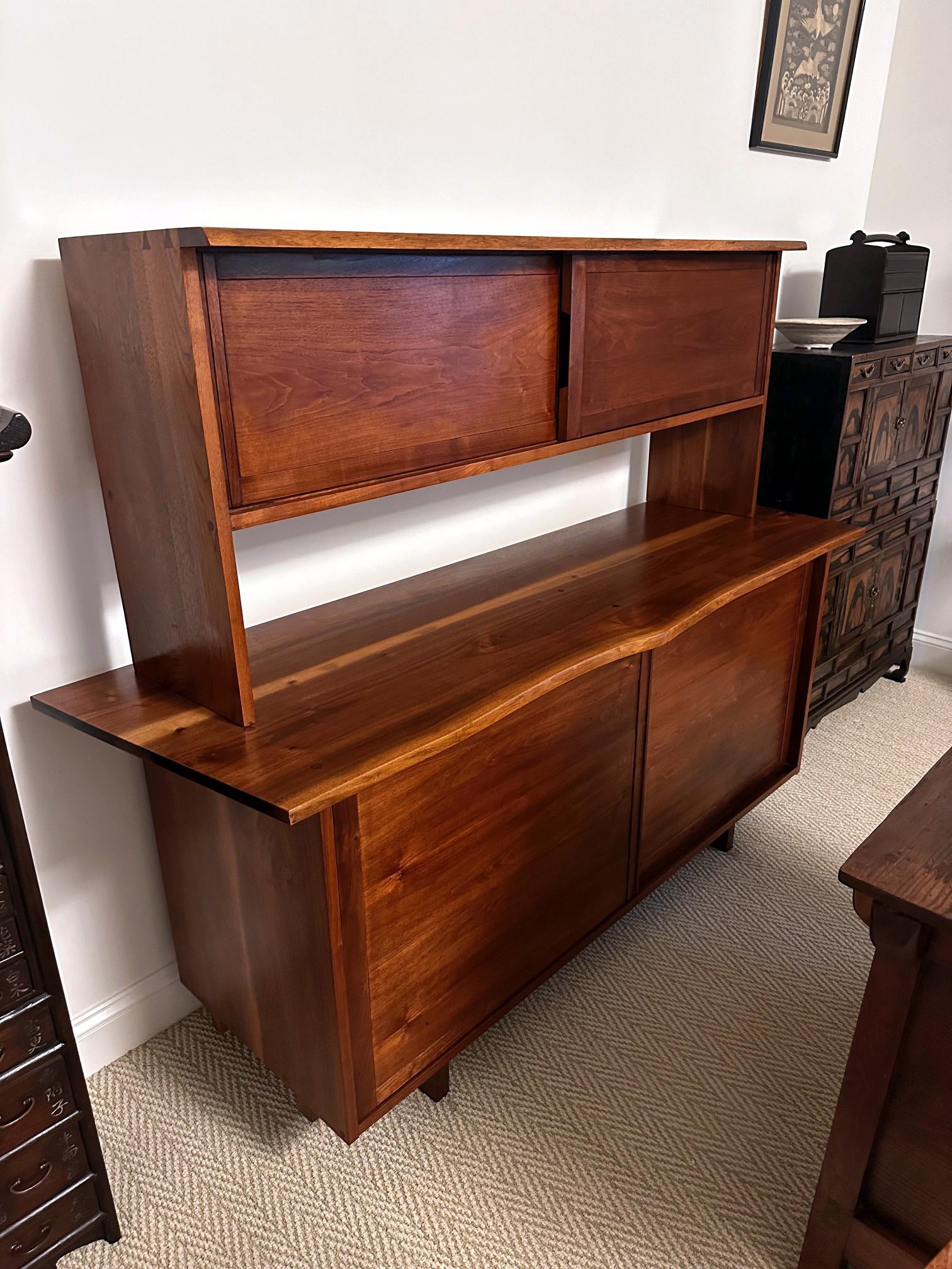 Walnut Sideboard with Top Shelf by George Nakashima For Sale 6