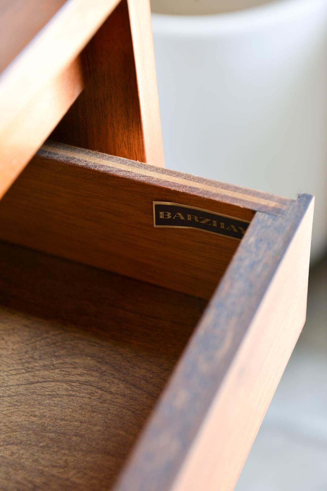 Walnut Single Section Wall or Shelving Unit by Barzilay, ca. 1970 4