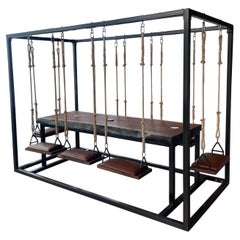 Walnut Slab 8-Seater Swing Table