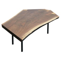 Walnut Live-edge Slab Coffee Table by Last Workshop, 2021 organic modern