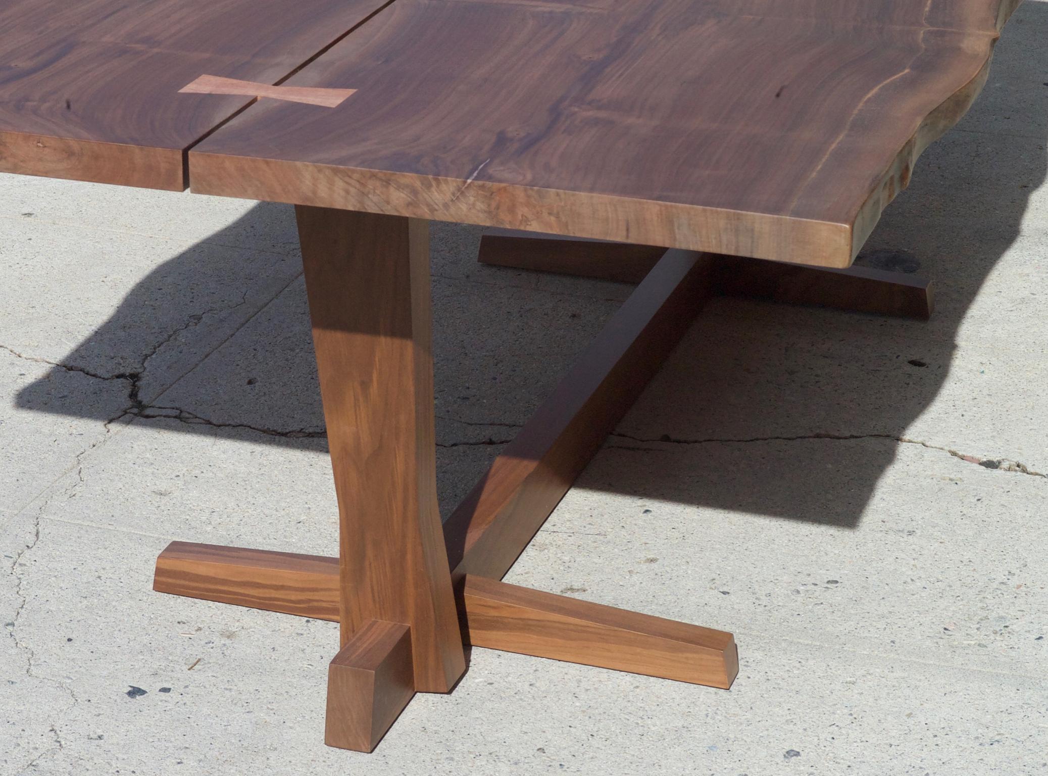 live edge walnut dining table