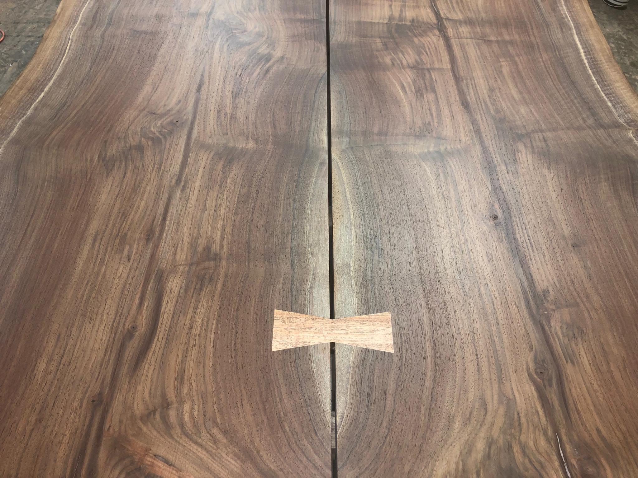 walnut slab dining table